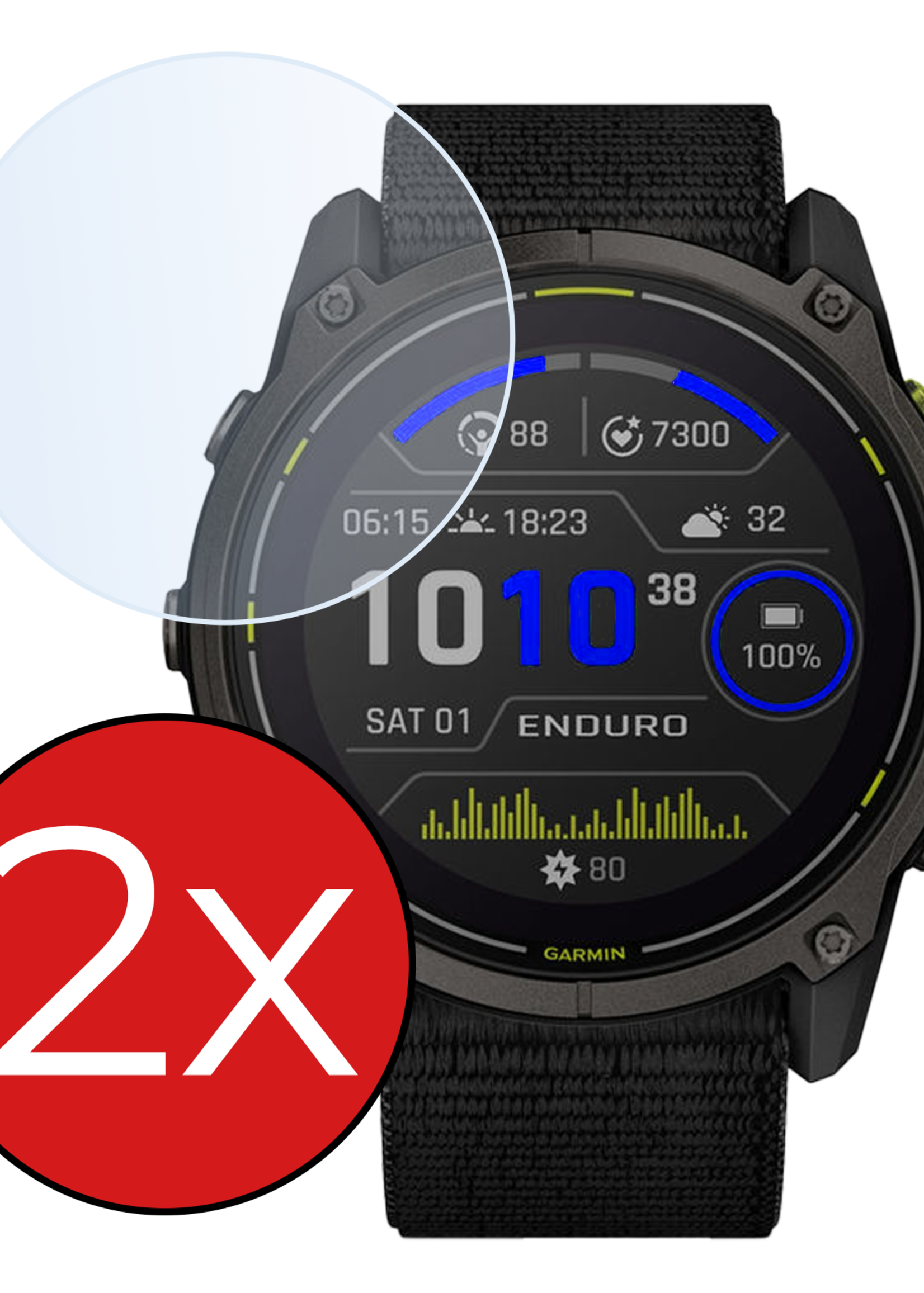BTH BTH Garmin Enduro 3 (51 mm) Screenprotector - 2 PACK