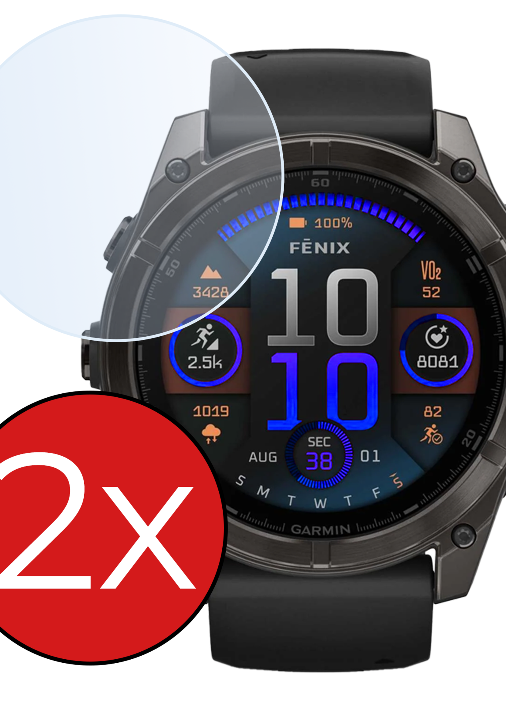 BTH BTH Garmin Fenix 8 Solar (51 mm) Screenprotector - 2 PACK