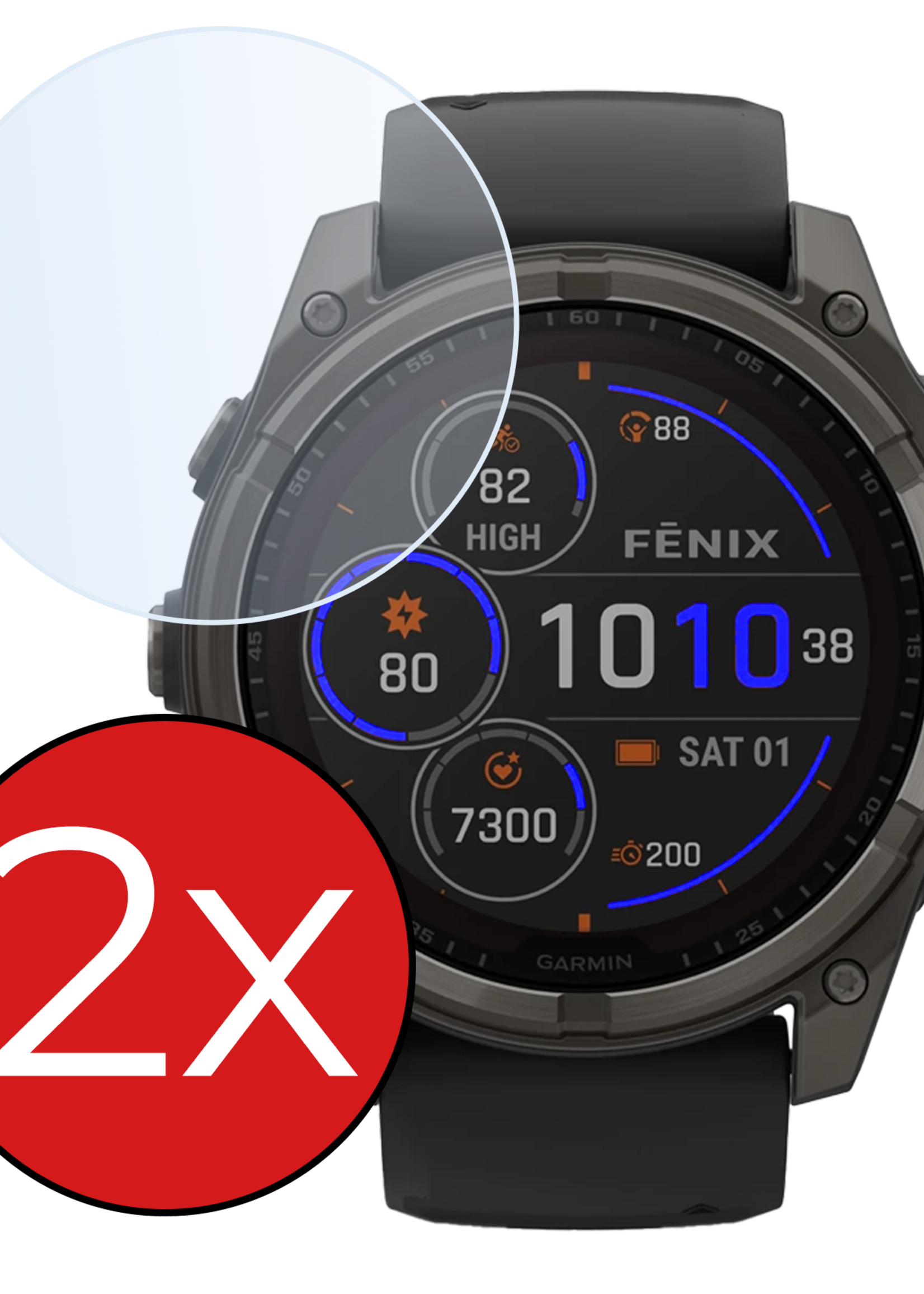 BTH BTH Garmin Fenix 8 Solar (47 mm) Screenprotector - 2 PACK