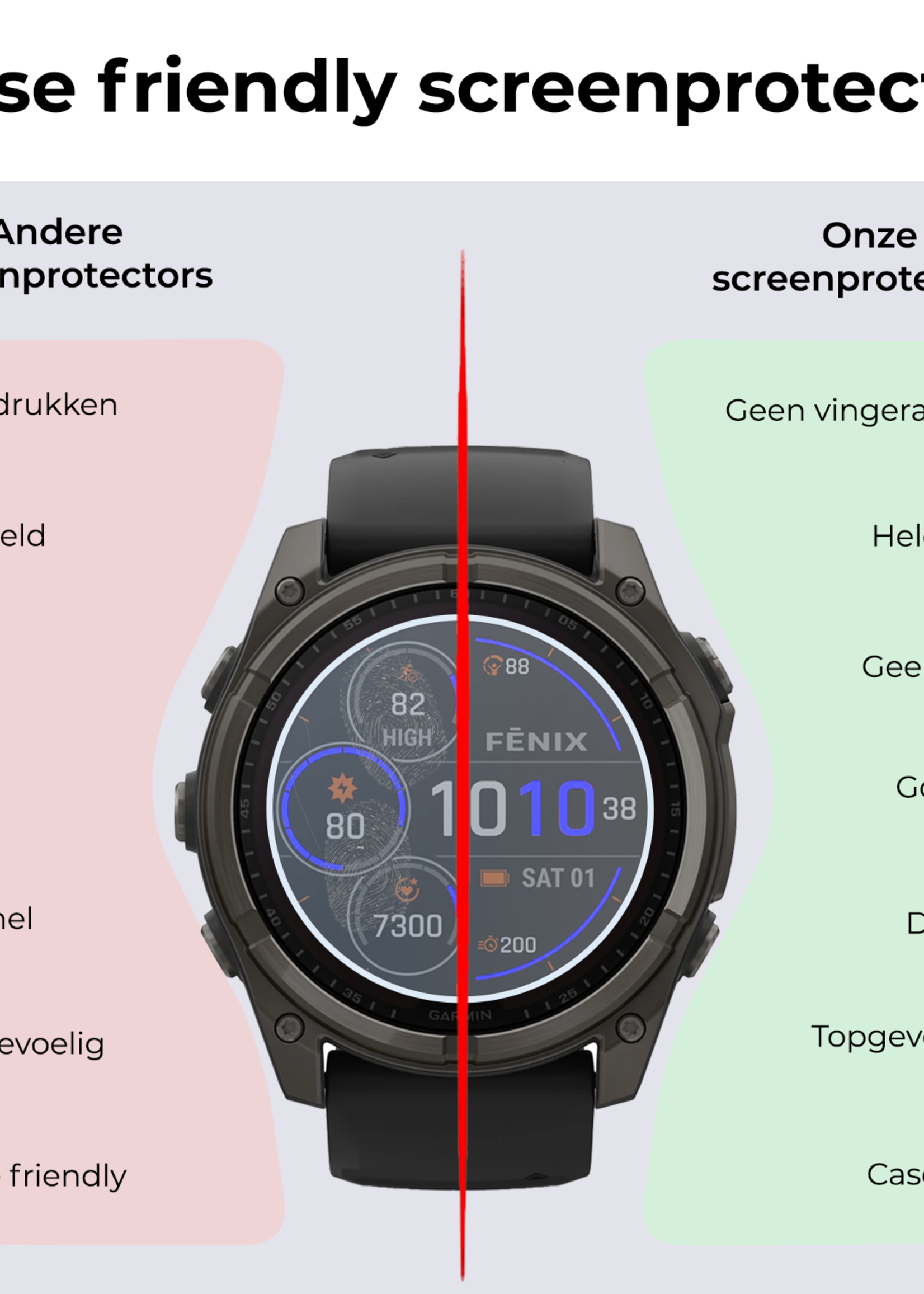 BTH BTH Garmin Fenix 8 Solar (47 mm) Screenprotector - 3 PACK