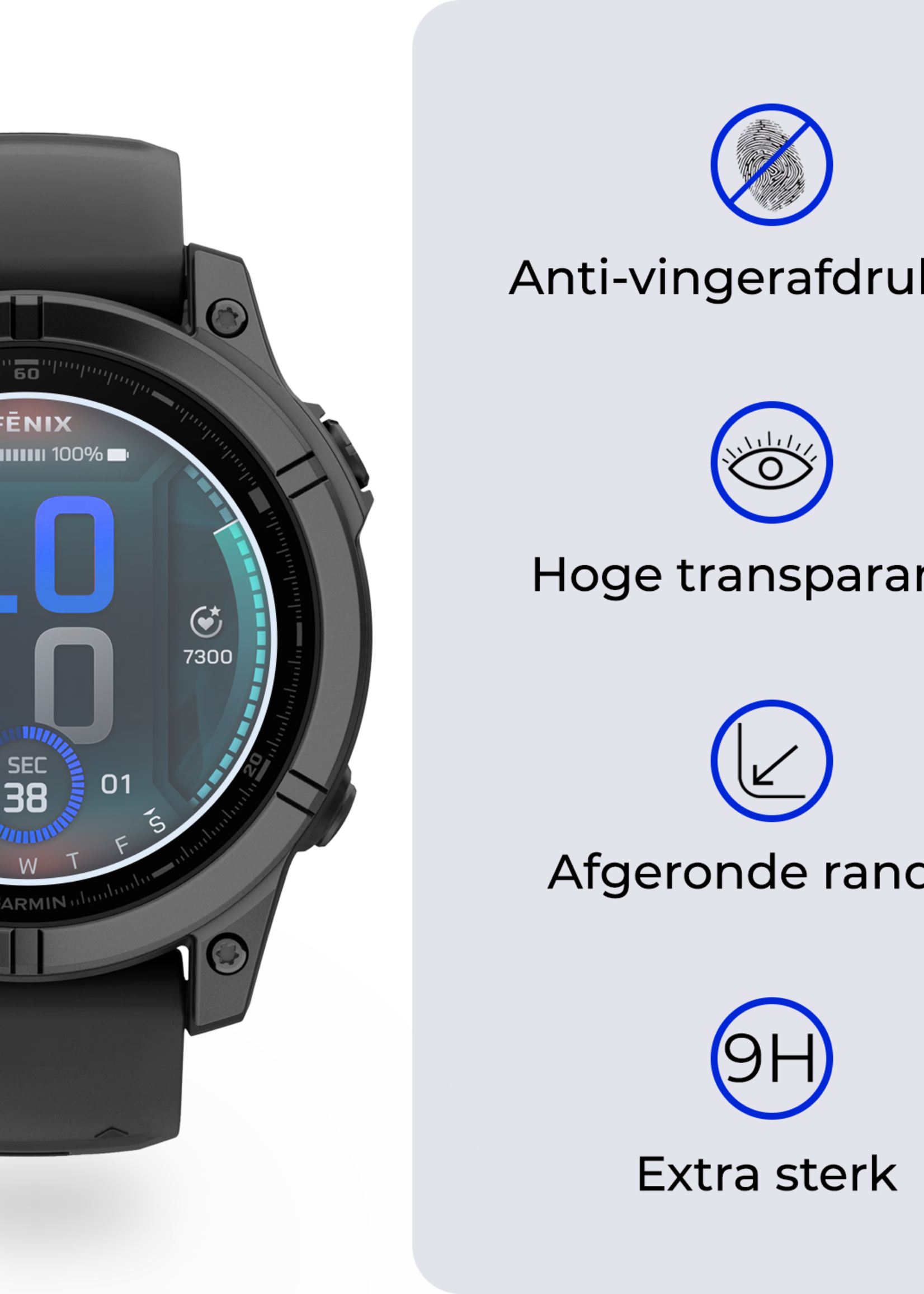 BTH BTH Garmin Fenix E (47 mm) Screenprotector - 2 PACK