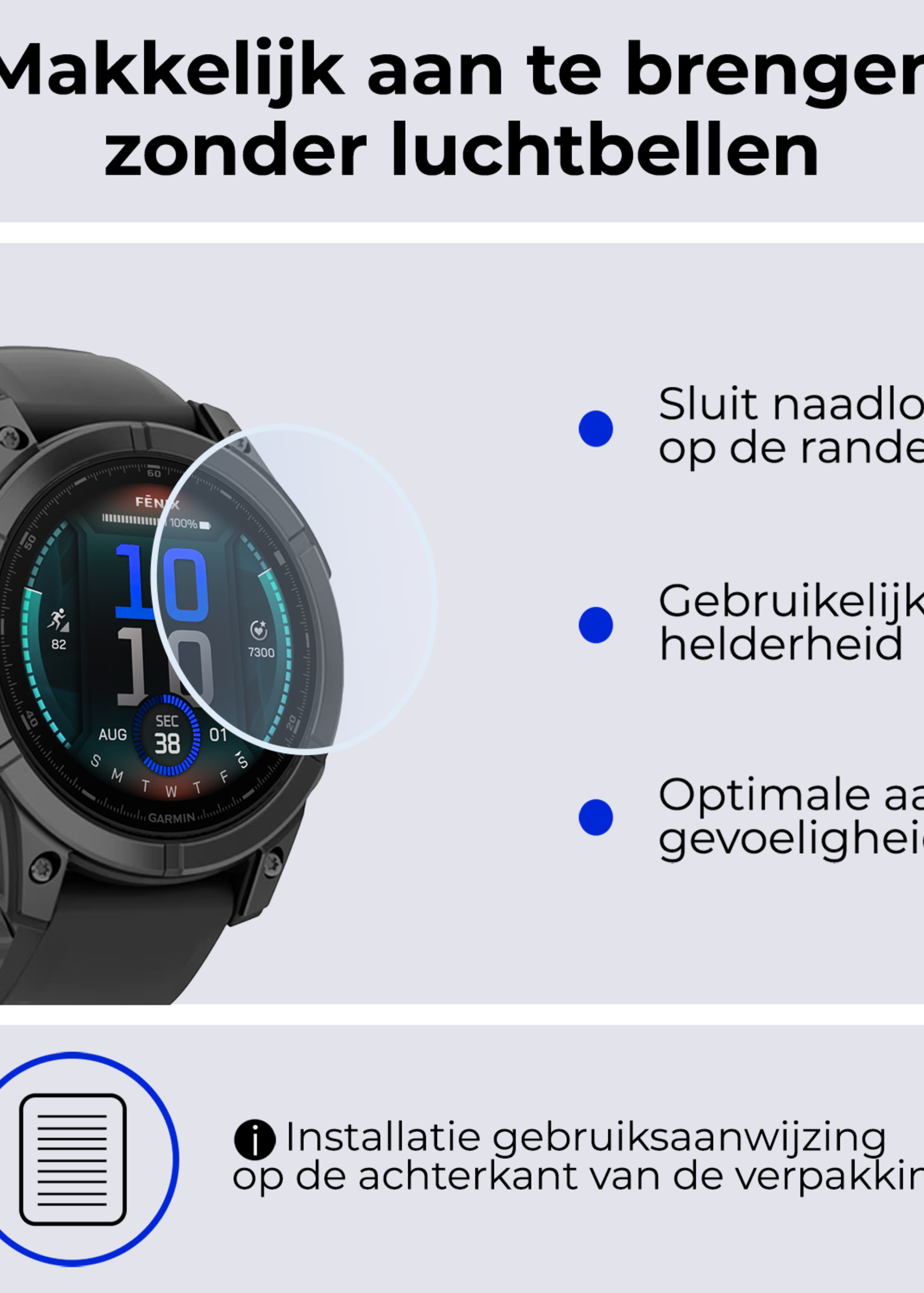 BTH BTH Garmin Fenix E (47 mm) Screenprotector - 2 PACK