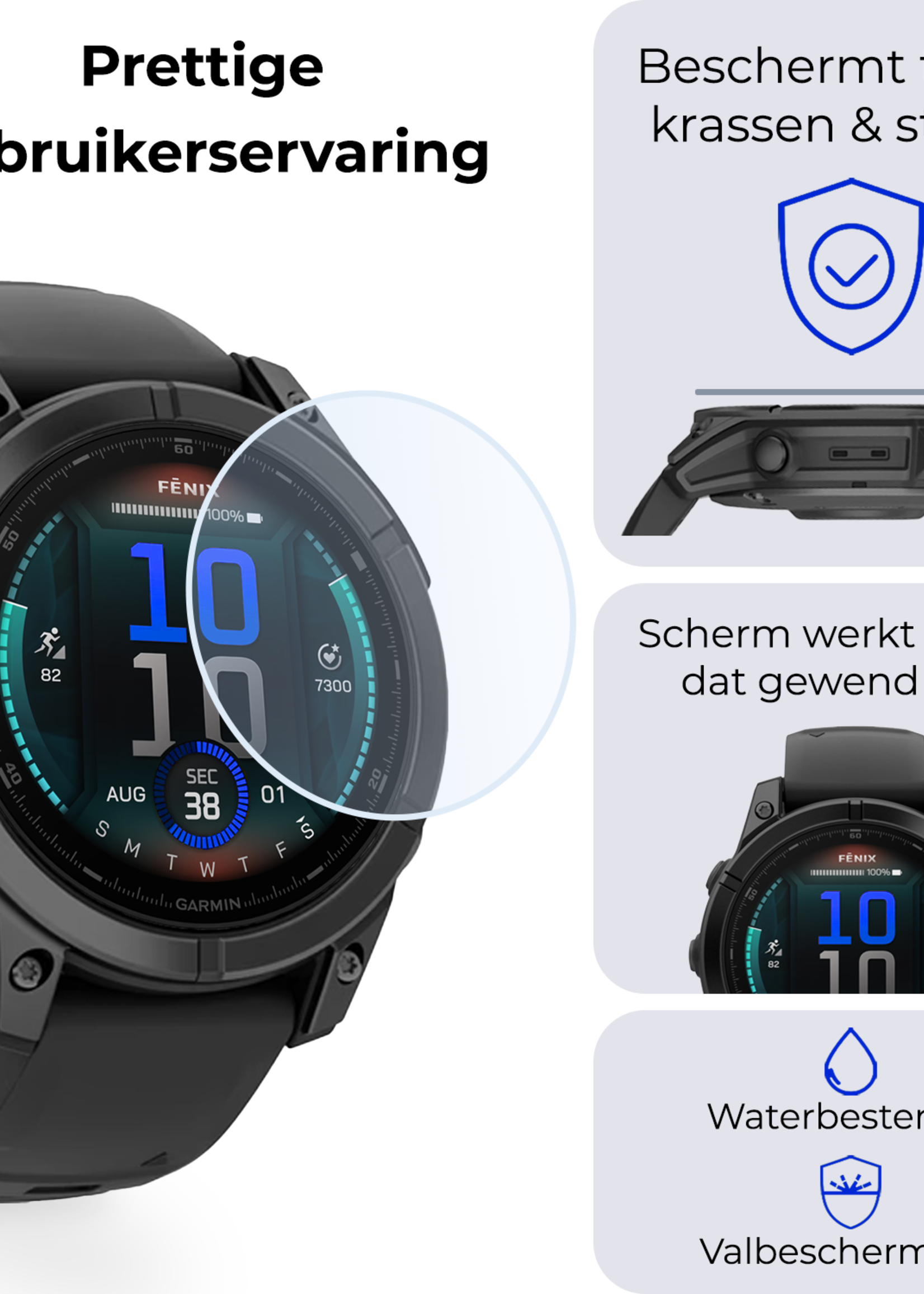 BTH BTH Garmin Fenix E (47 mm) Screenprotector - 2 PACK