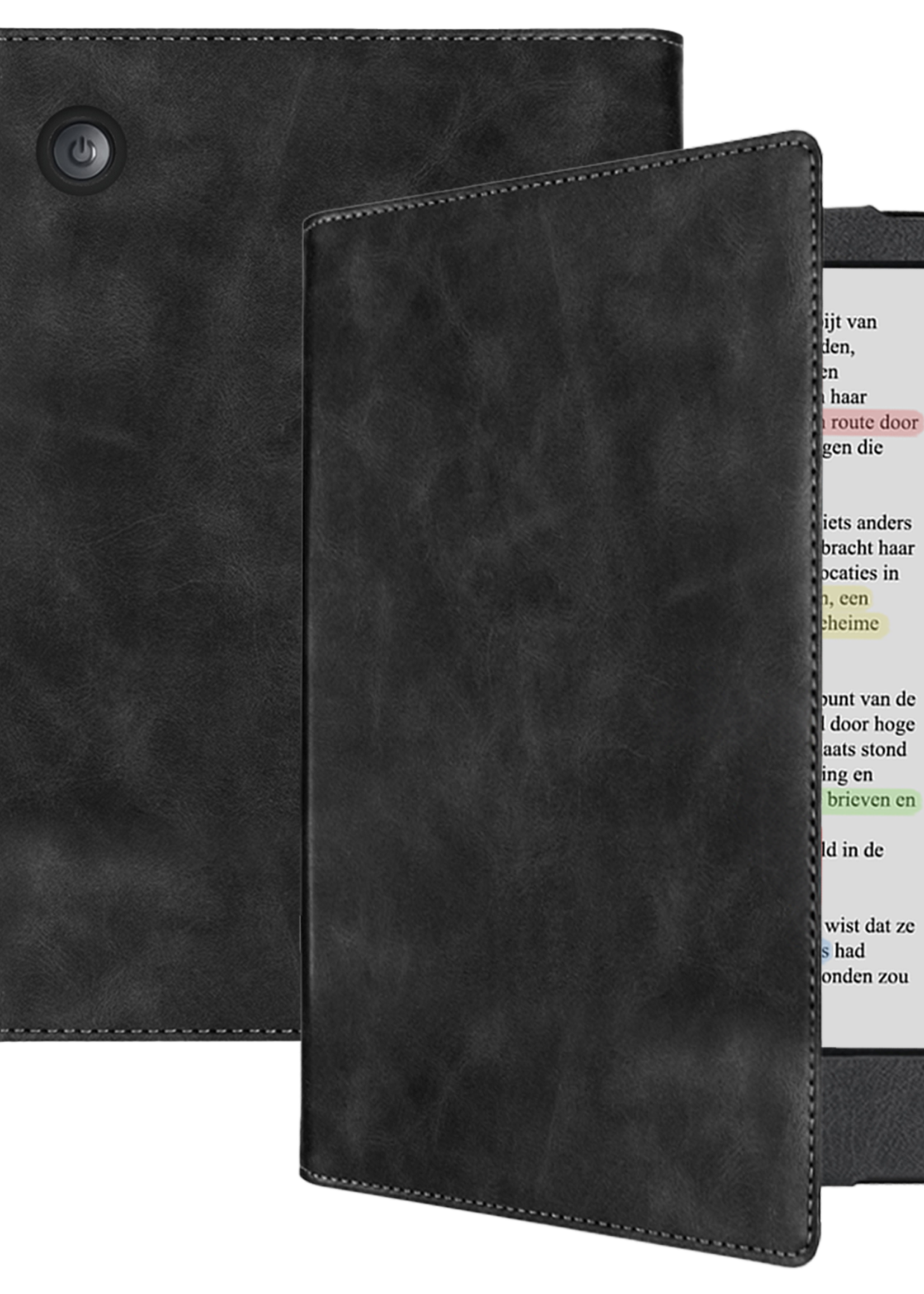 BTH BTH Kobo Clara Colour Hoesje Leer - Zwart