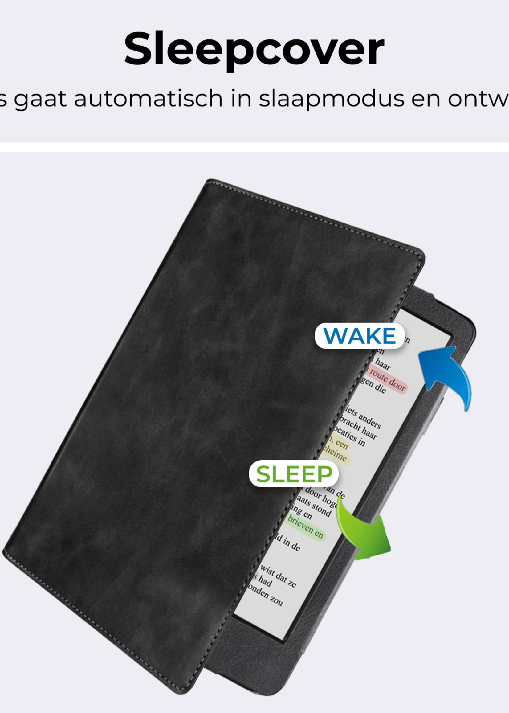 BTH BTH Kobo Clara BW Hoesje Leer - Zwart