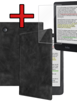 BTH BTH Kobo Clara BW Hoesje Leer Met Screenprotector - Zwart