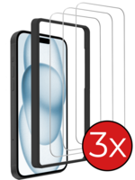 BTH BTH iPhone 15 Pro Screenprotector Met Installatieframe - 3 PACK