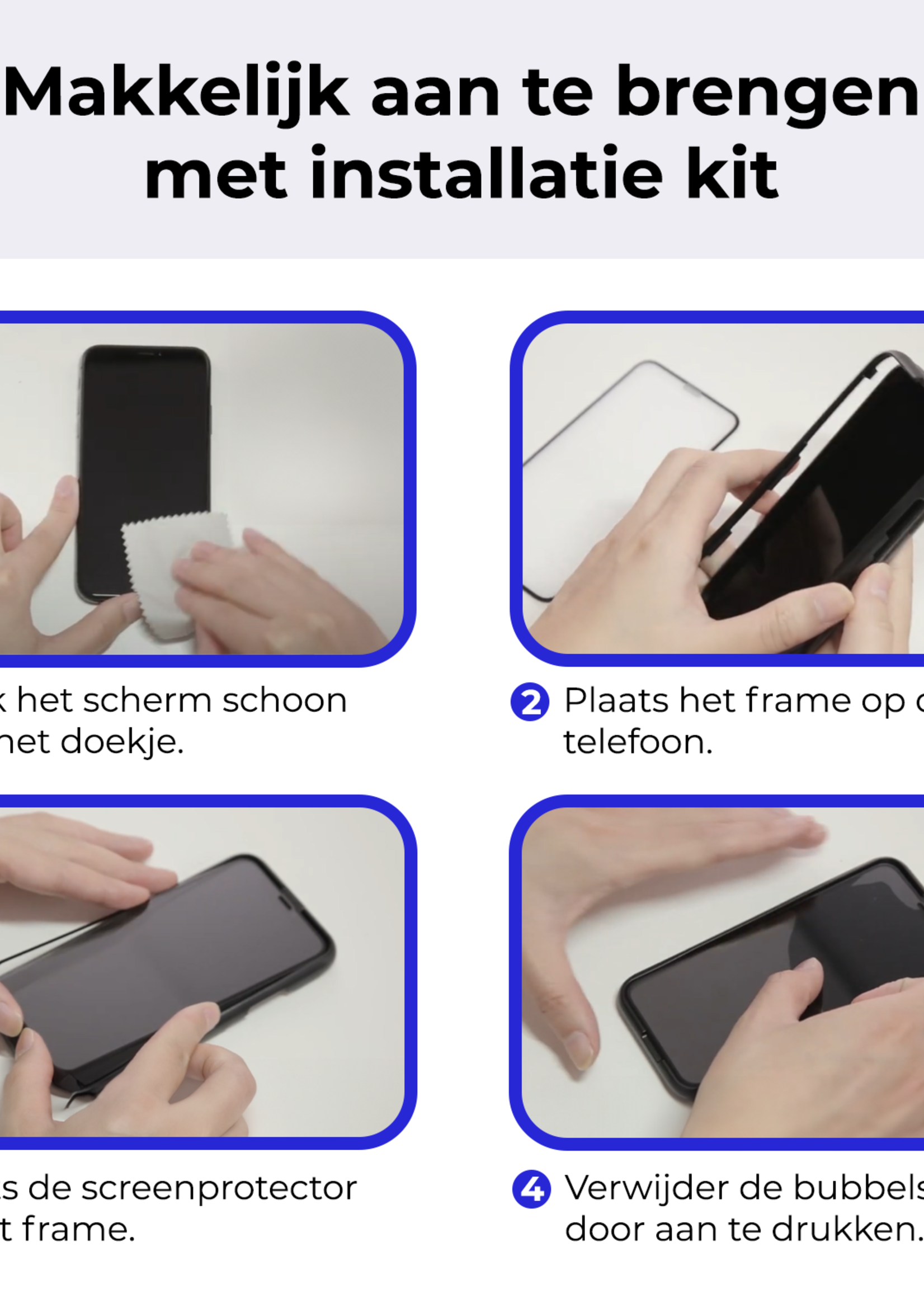 BTH BTH iPhone 15 Pro Max Screenprotector Met Installatieframe - 2 PACK