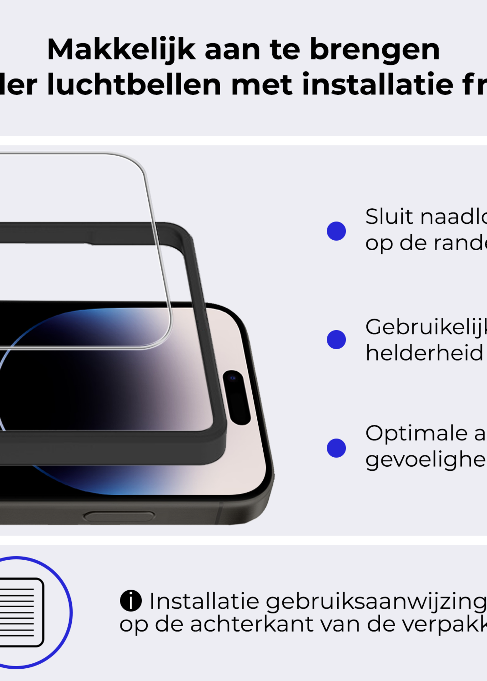 BTH BTH iPhone 14 Pro Screenprotector Met Installatieframe