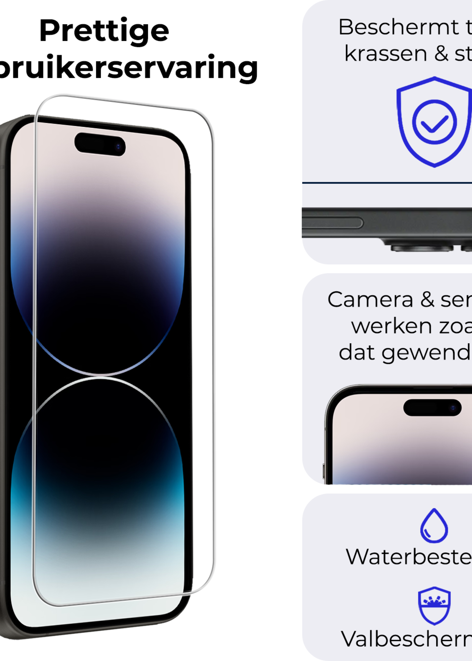BTH BTH iPhone 14 Pro Screenprotector Met Installatieframe