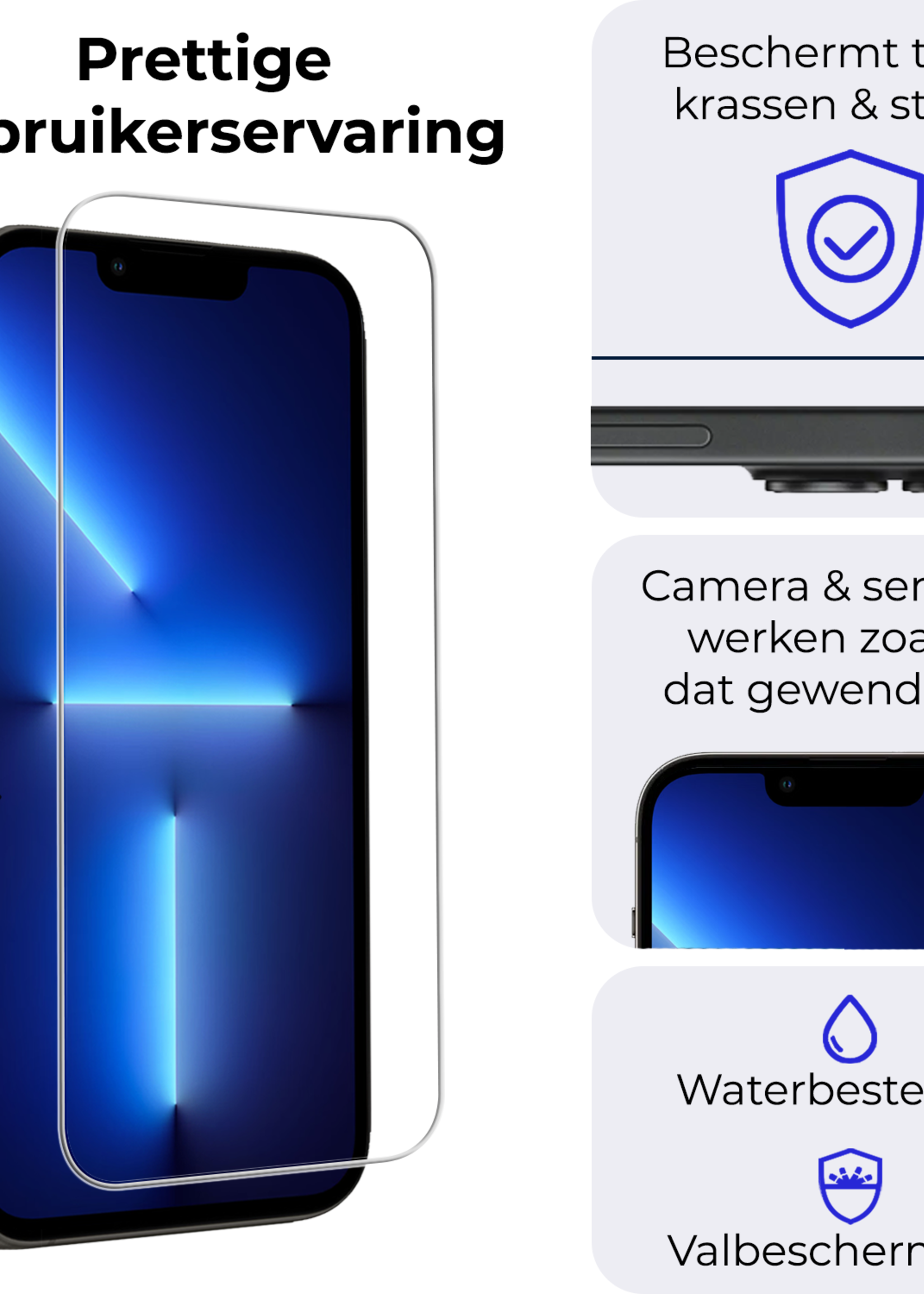 BTH BTH iPhone 13 Mini Screenprotector Met Installatieframe - 3 PACK