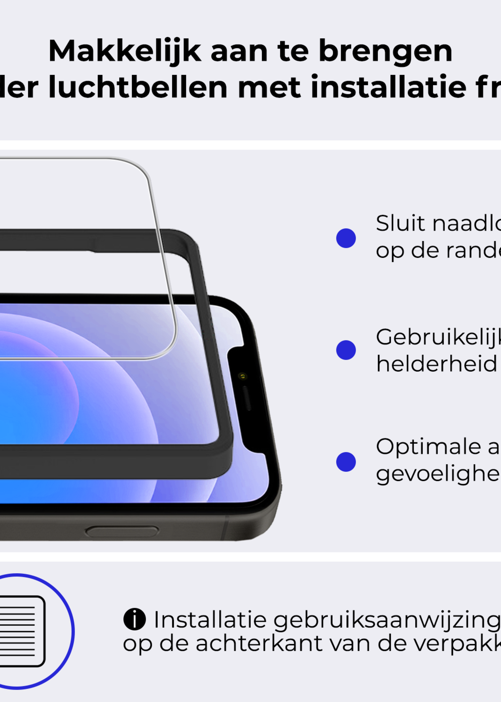 BTH BTH iPhone 12 Pro Max Screenprotector Met Installatieframe