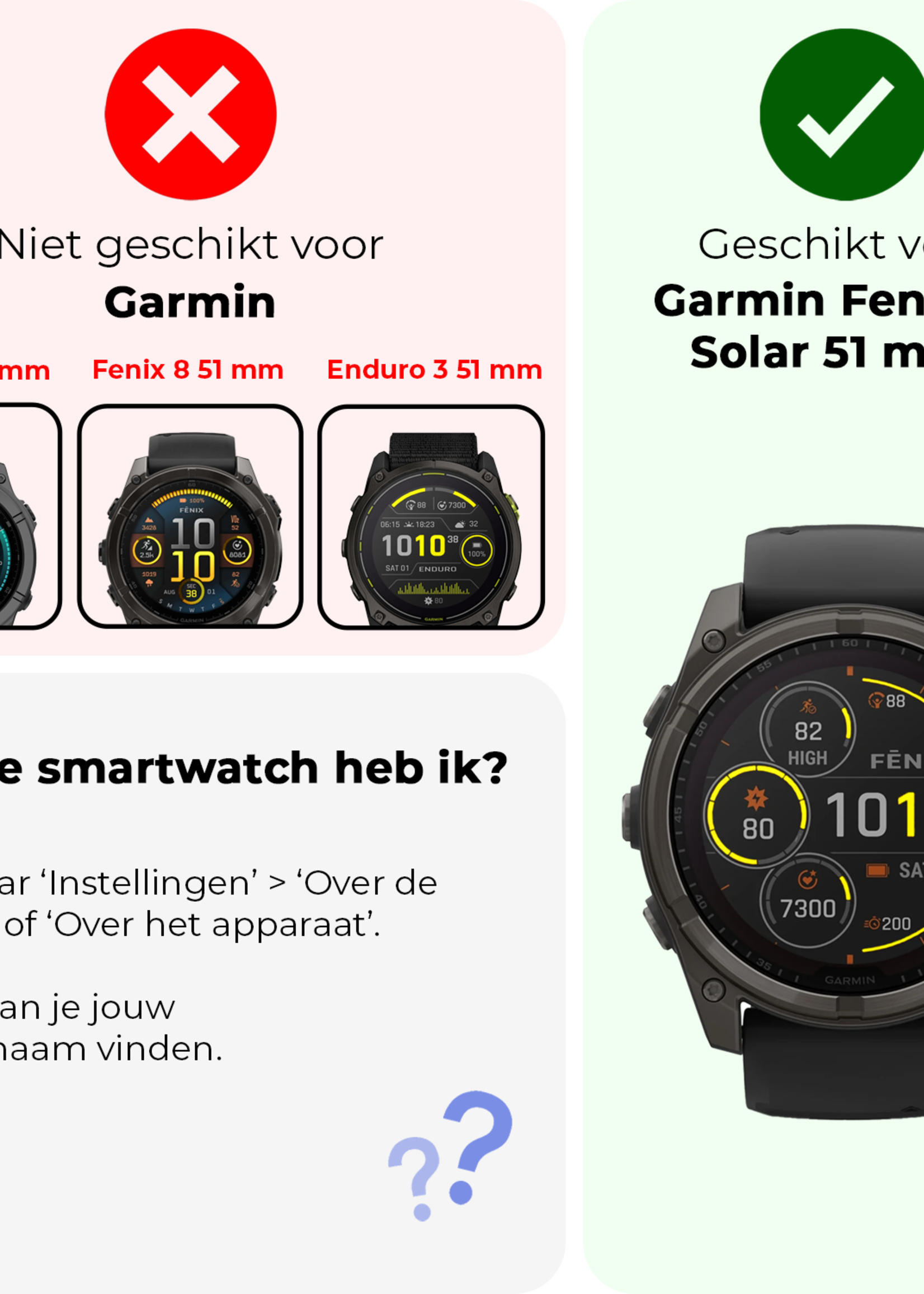 BTH BTH Garmin Fenix 8 Solar (51 mm) Screenprotector - 2 PACK