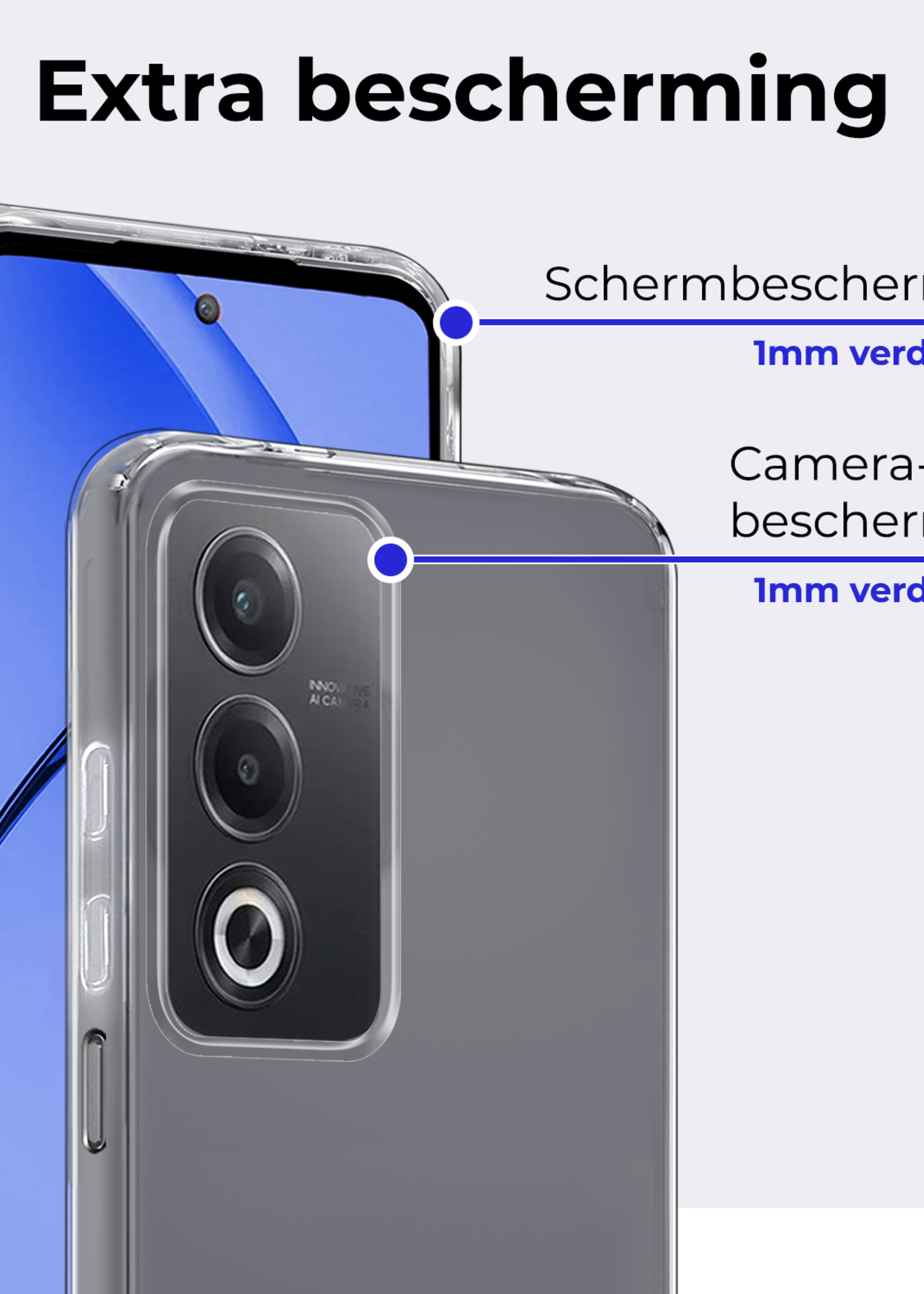 BTH BTH OPPO A80 Hoesje Siliconen - Transparant