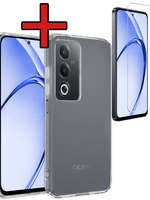 BTH BTH OPPO A80 Hoesje Siliconen Met Screenprotector - Transparant
