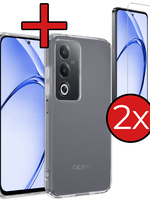 BTH BTH OPPO A80 Hoesje Siliconen Met 2x Screenprotector - Transparant