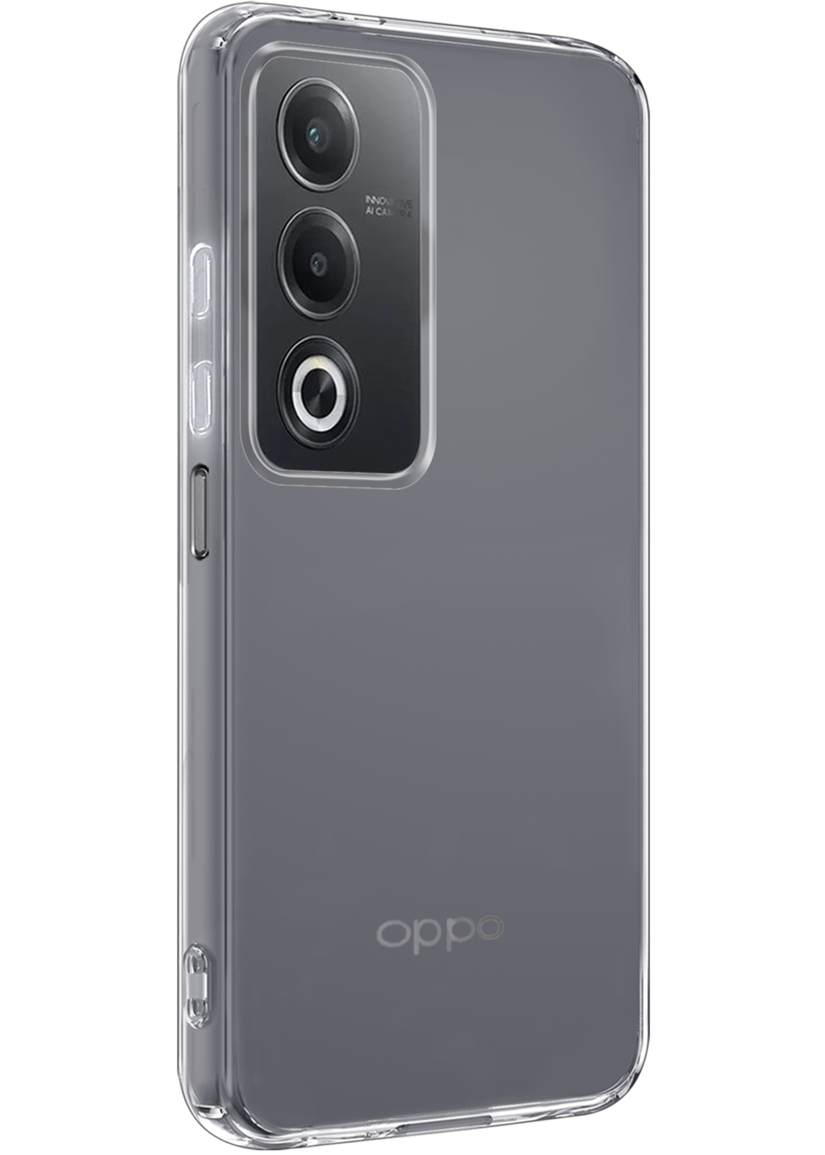 BTH BTH OPPO A80 Hoesje Siliconen Met 2x Screenprotector - Transparant