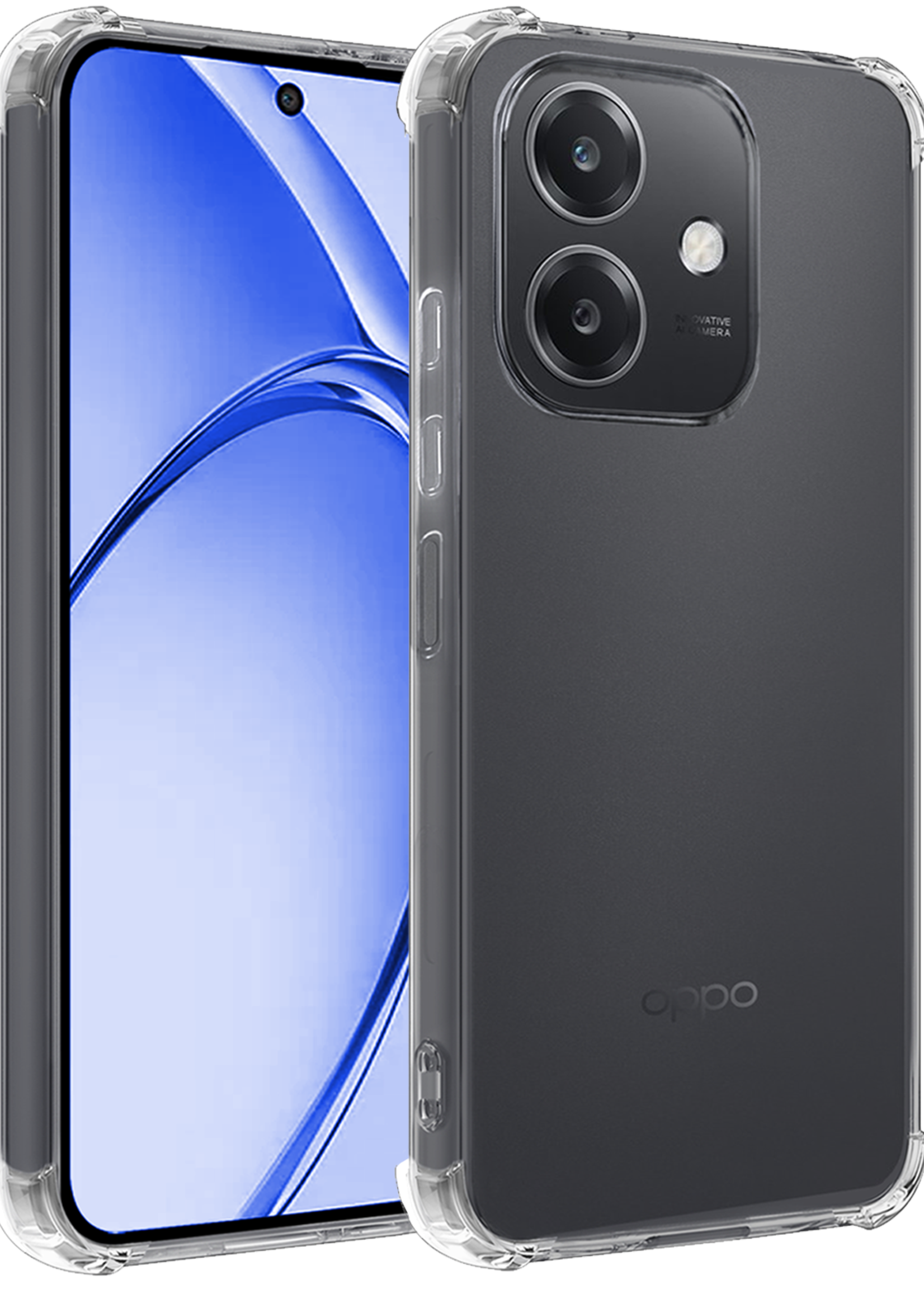 BTH BTH OPPO A40 Hoesje Shockproof - Transparant