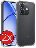 BTH BTH OPPO A40m Hoesje Shockproof - Transparant - 2 PACK
