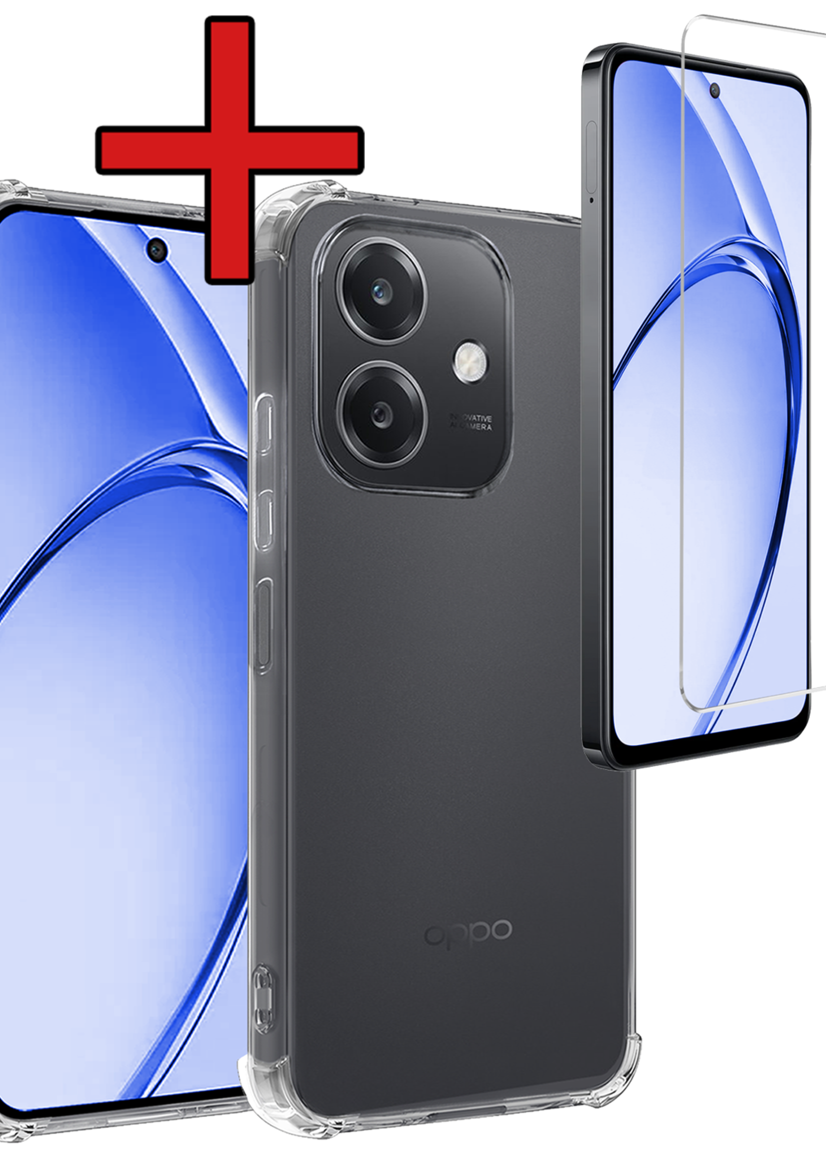 BTH BTH OPPO A40m Hoesje Shockproof Met Screenprotector
