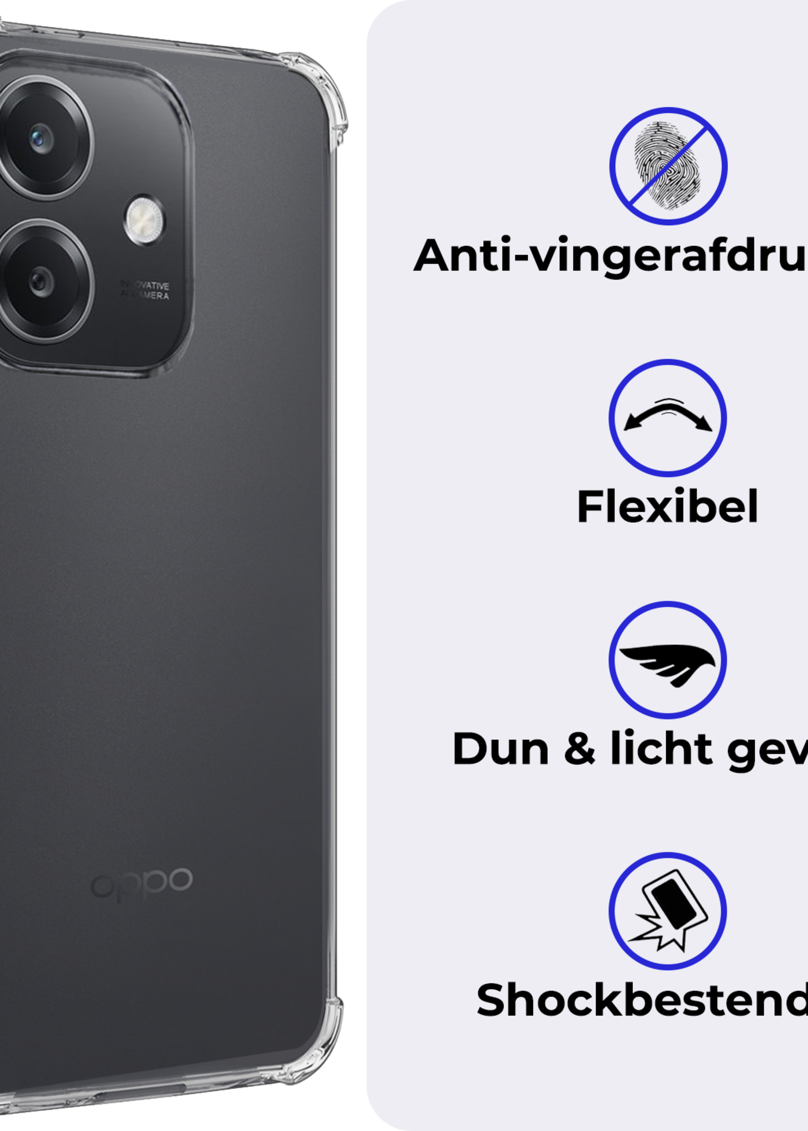 BTH BTH OPPO A40m Hoesje Shockproof Met Screenprotector