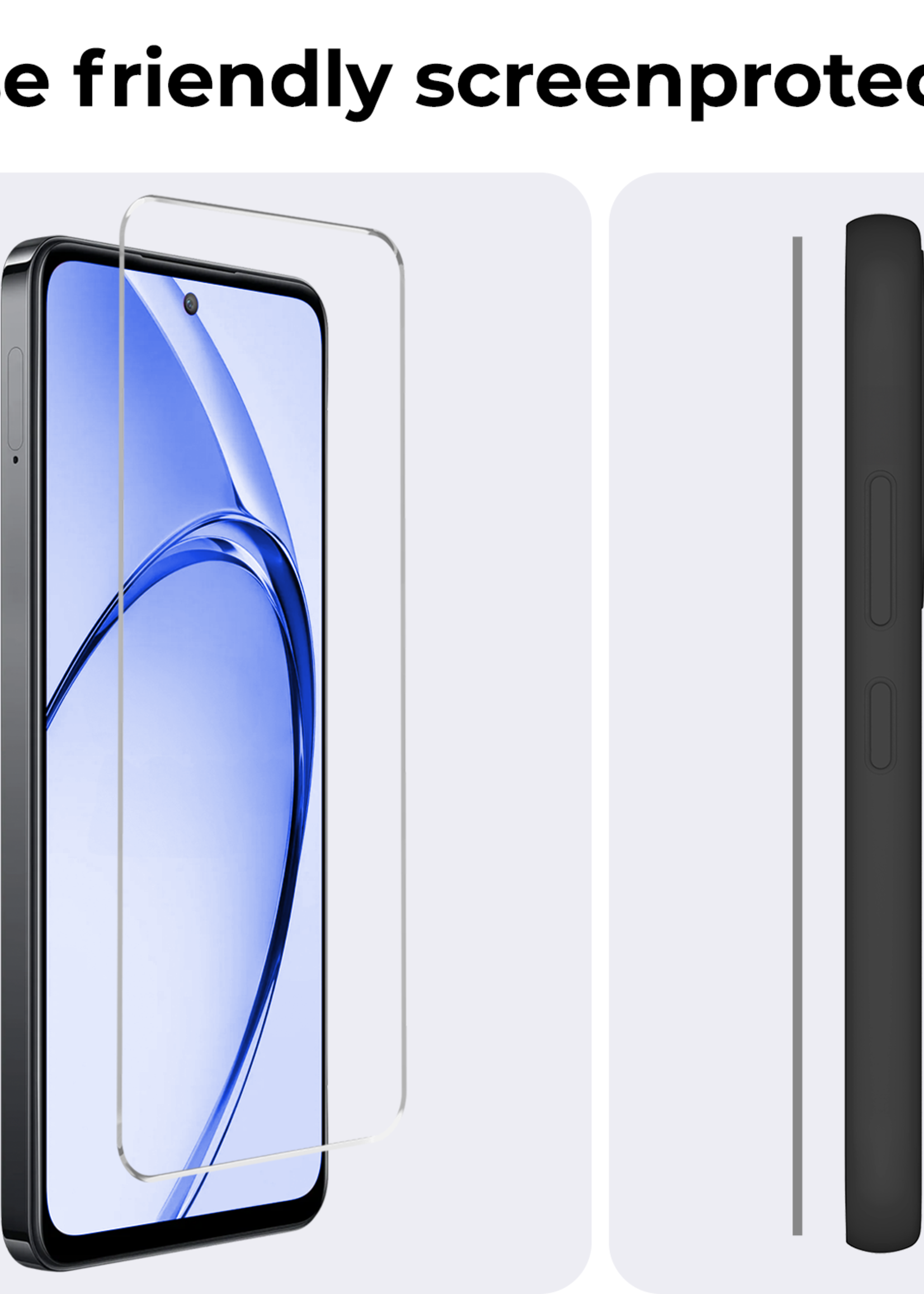 BTH BTH OPPO A40 Screenprotector Glas - 2 PACK