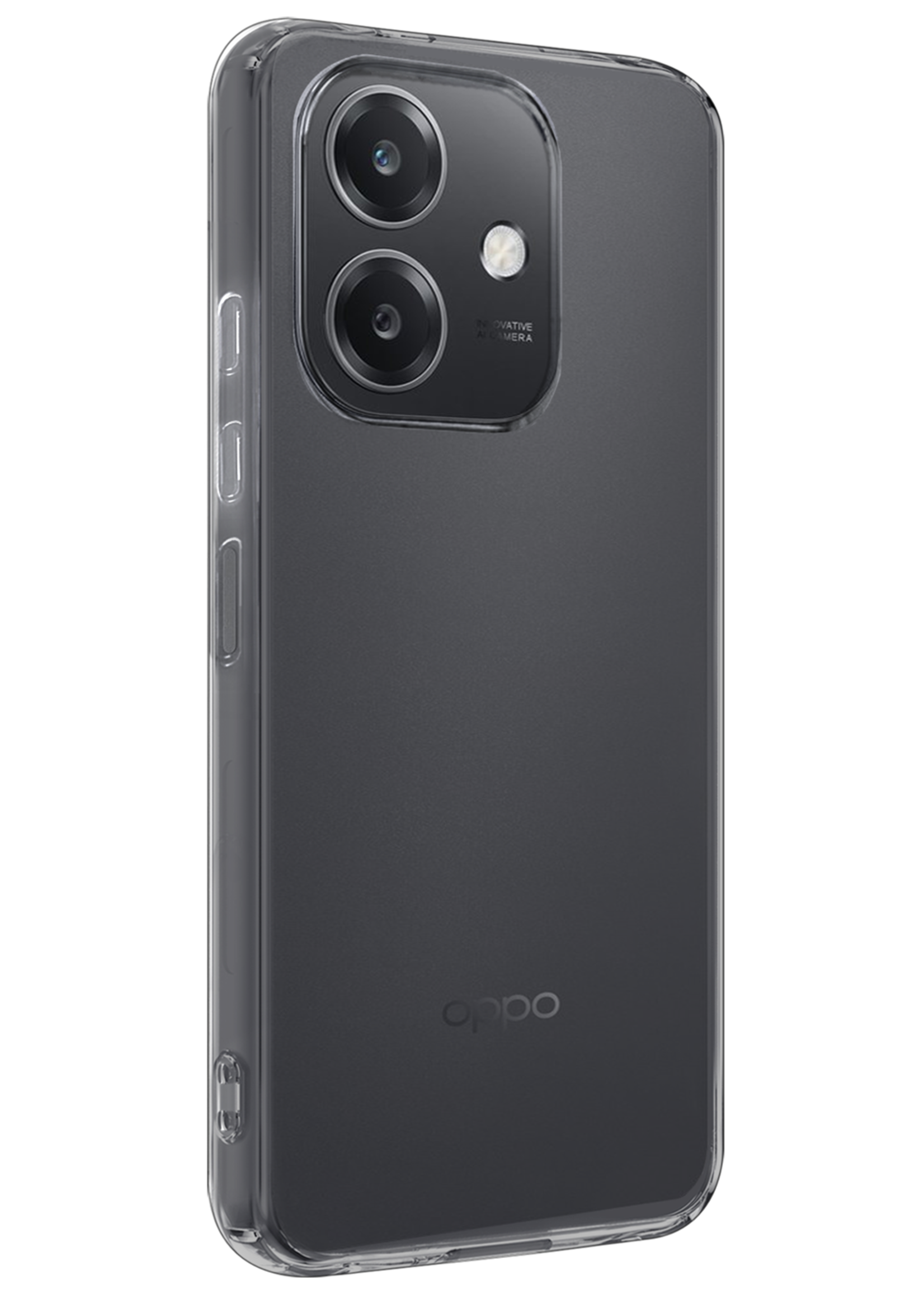 BTH BTH OPPO A40 Hoesje Siliconen Met Screenprotector - Transparant