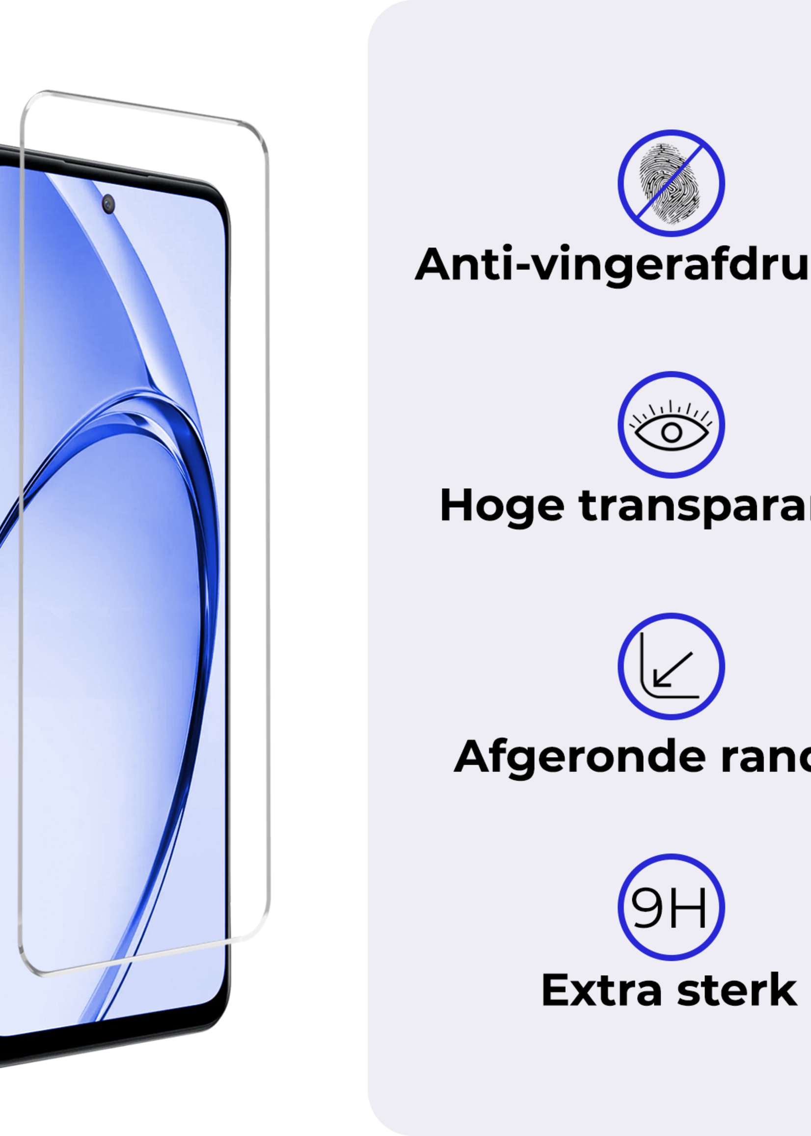 BTH BTH OPPO A40 Hoesje Siliconen Met Screenprotector - Transparant
