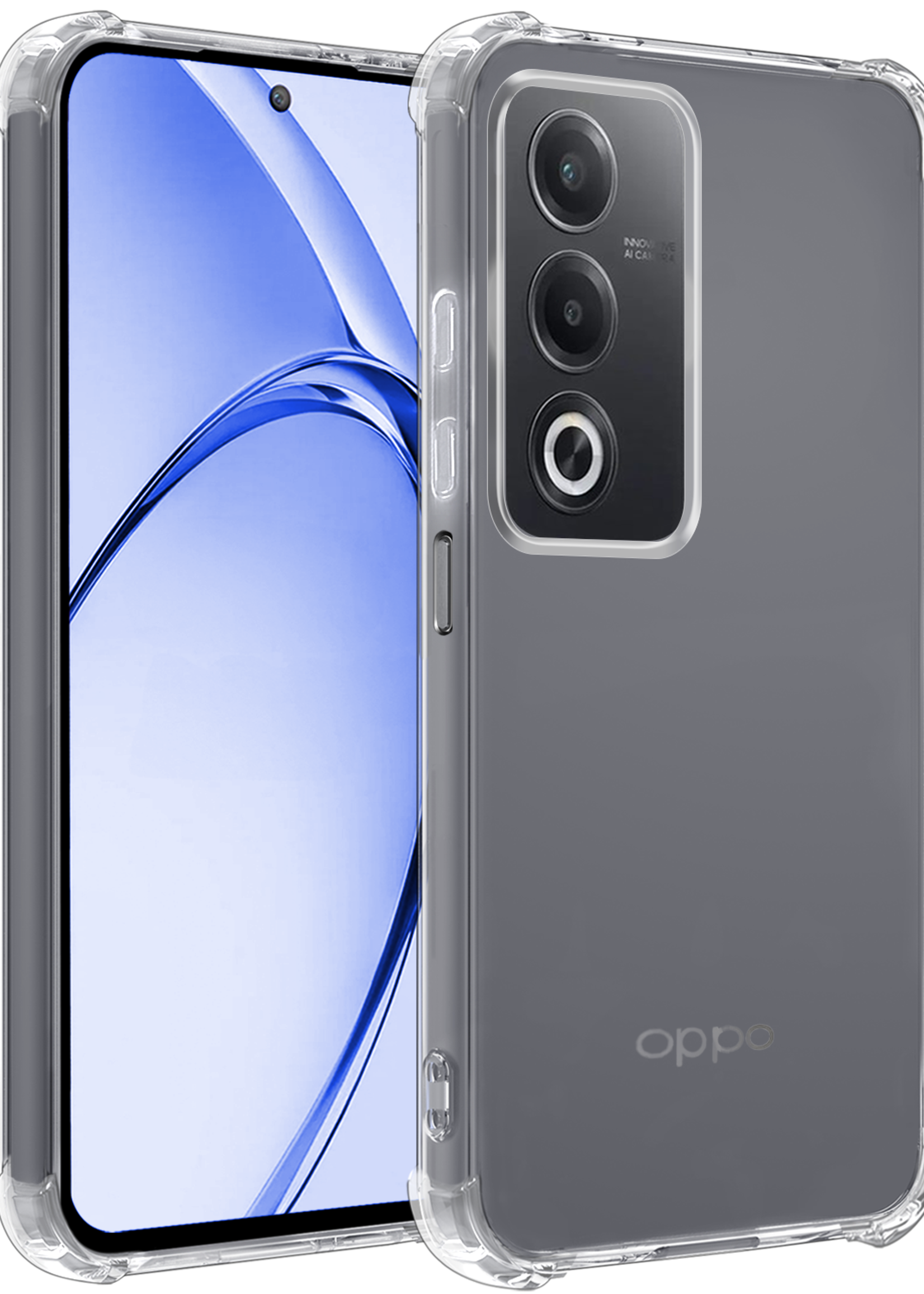 BTH BTH OPPO A80 Hoesje Shockproof - Transparant