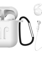 BTH BTH 3-in-1 Siliconen Bescherm Hoesje Case voor Apple AirPods 1 Transparant