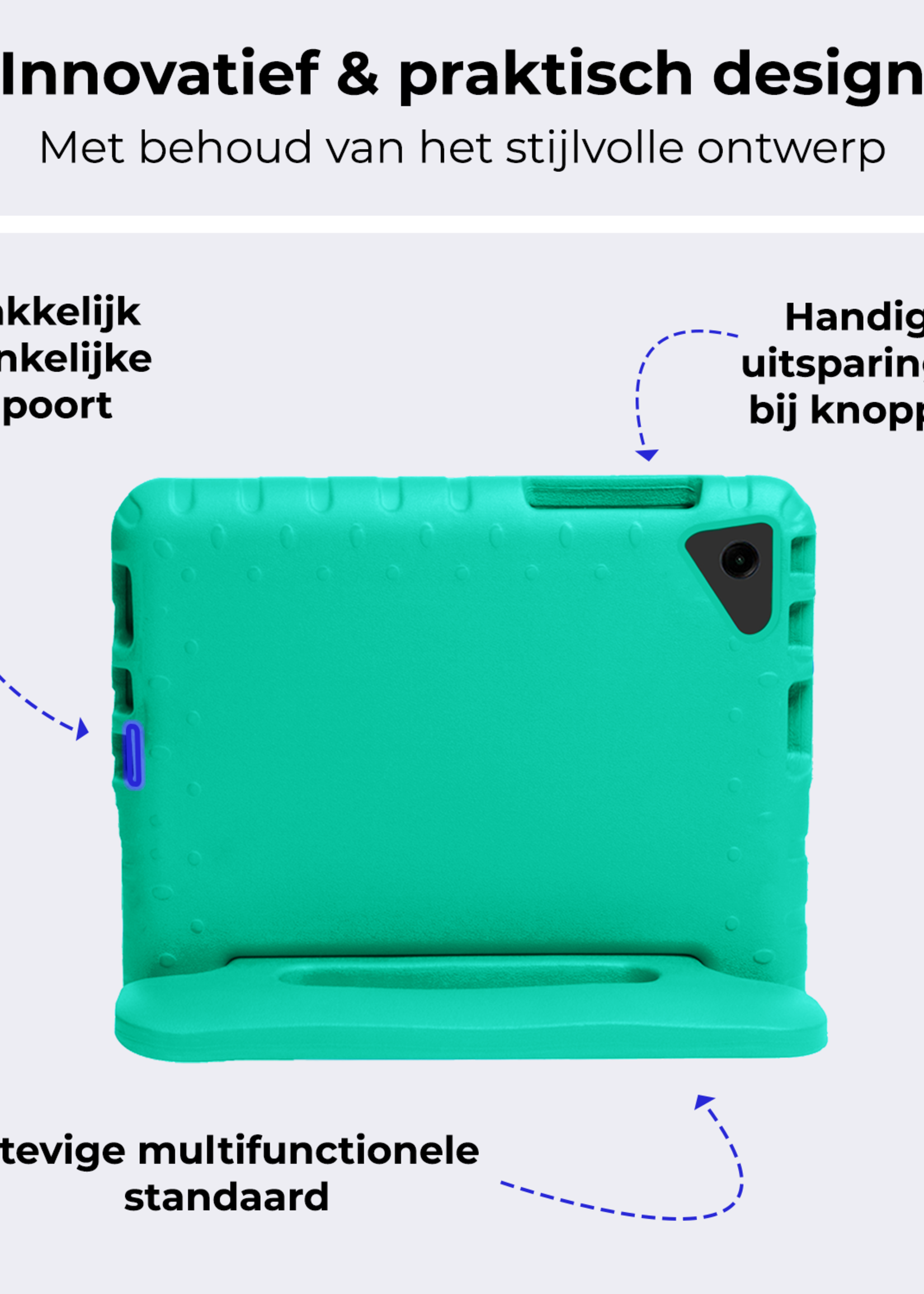 BTH BTH Samsung Galaxy Tab A9 Plus Kinderhoes - Turquoise