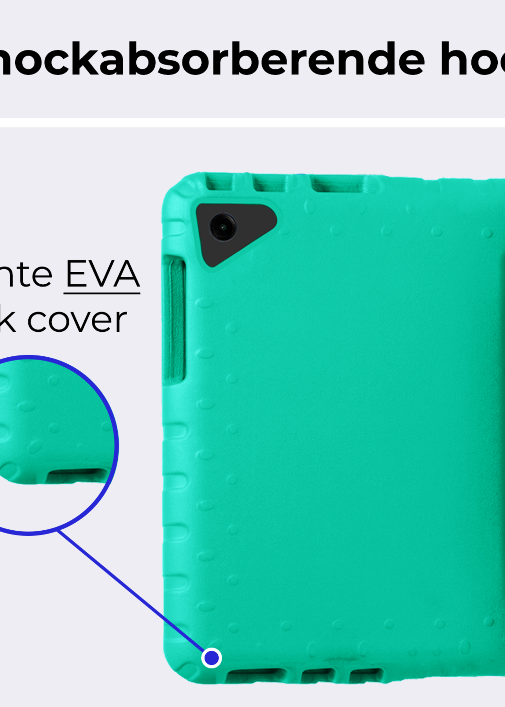 BTH BTH Samsung Galaxy Tab A9 Plus Kinderhoes Met Screenprotector - Turquoise