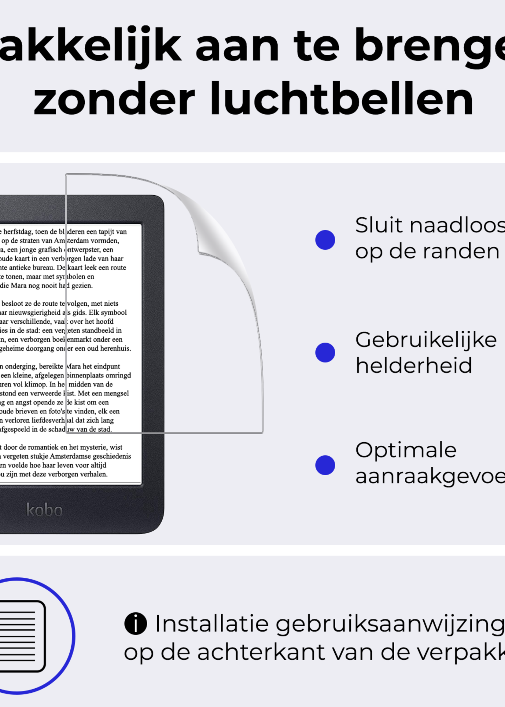 BTH BTH Kobo Nia Schermfolie - 3 PACK