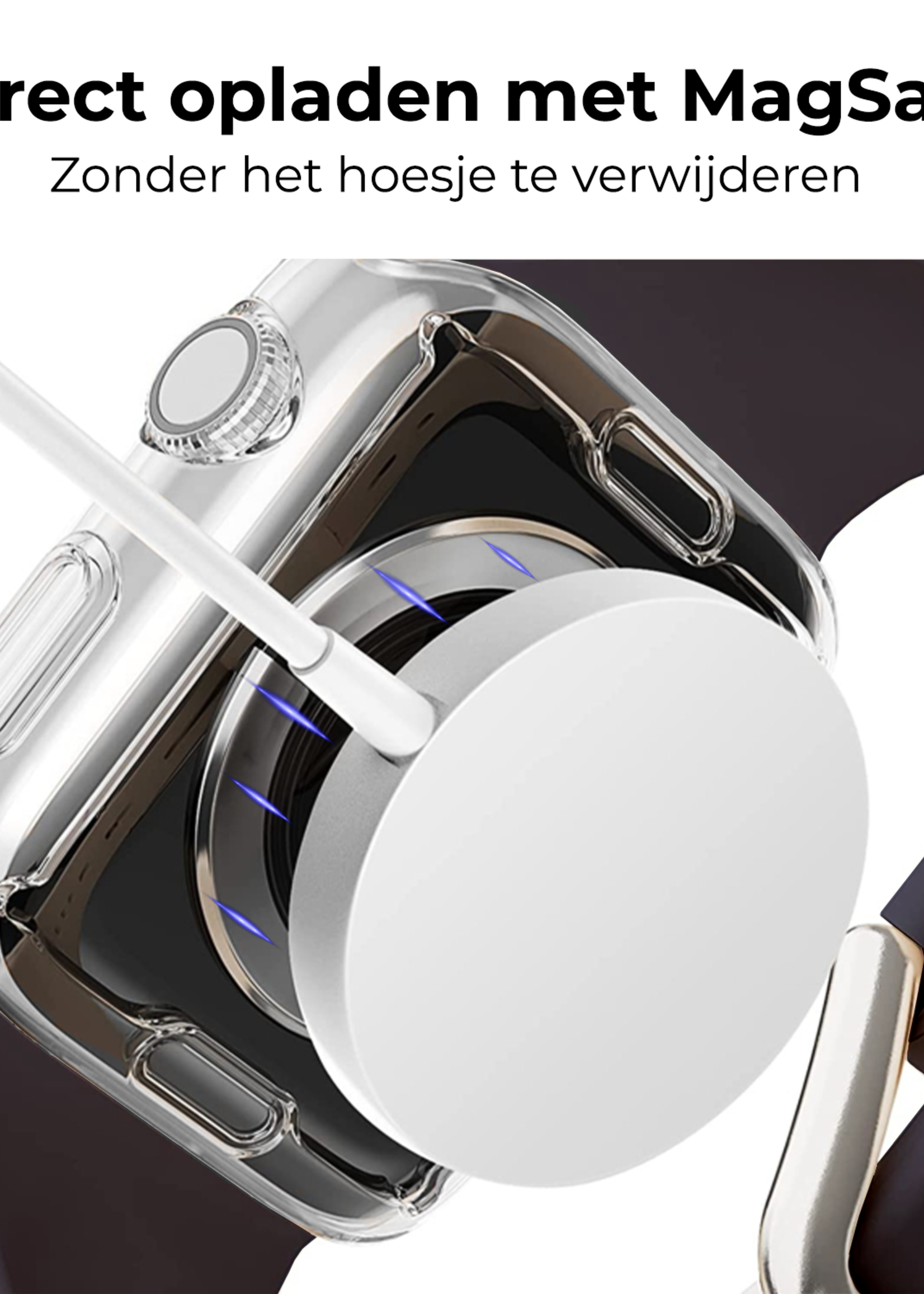 BTH BTH Apple Watch Series 10 Hoesje Siliconen Transparant - 46 mm