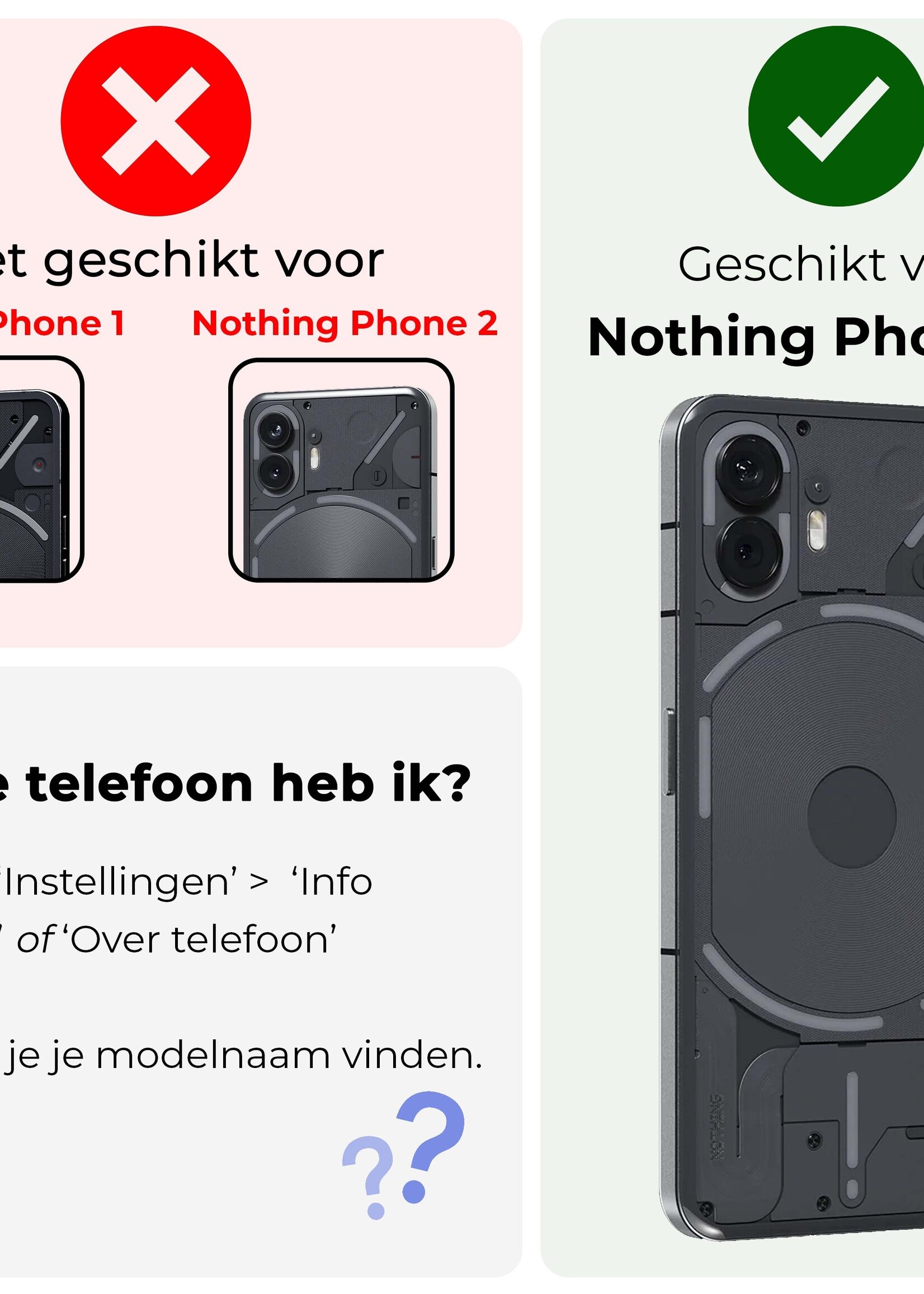 BTH BTH Nothing Phone (2a) Hoesje Siliconen - Transparant - 2 PACK