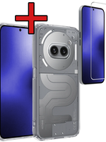 BTH BTH Nothing Phone (2a) Plus Hoesje Siliconen Met Screenprotector - Transparant