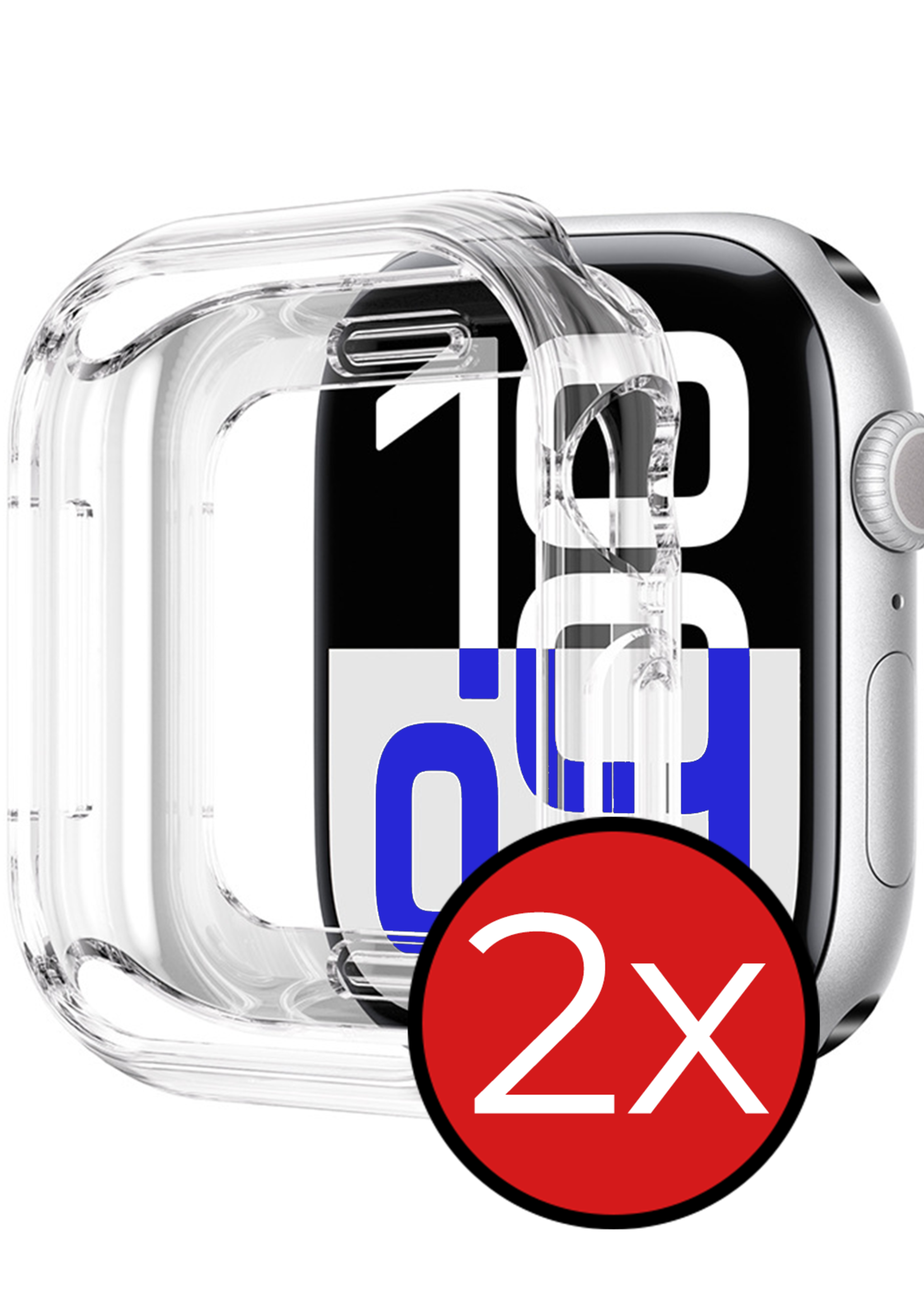 BTH BTH Apple Watch Series 10 Hoesje Siliconen Transparant - 42 mm - 2 PACK