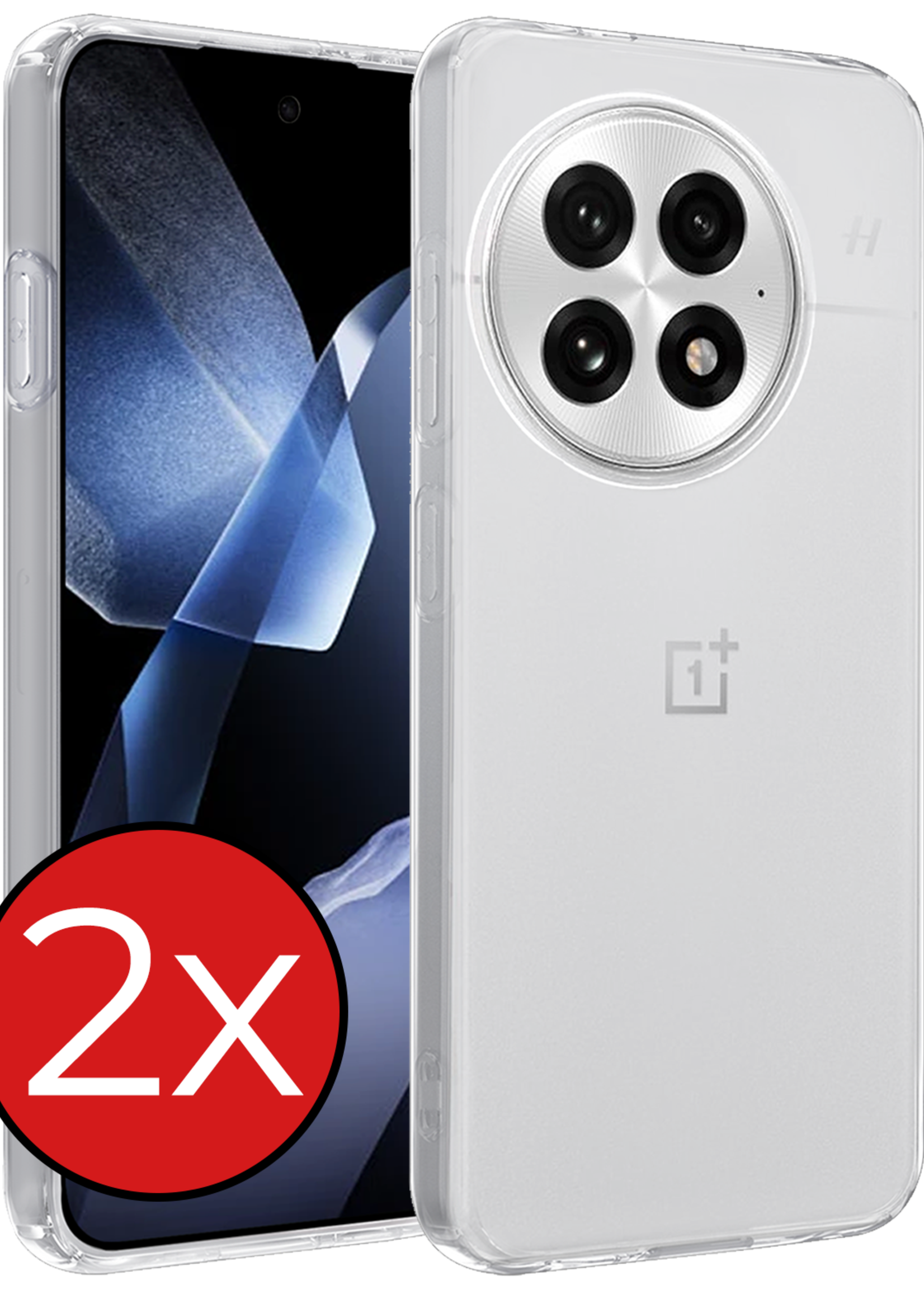 BTH BTH OnePlus 13 Hoesje Siliconen - Transparant - 2 PACK