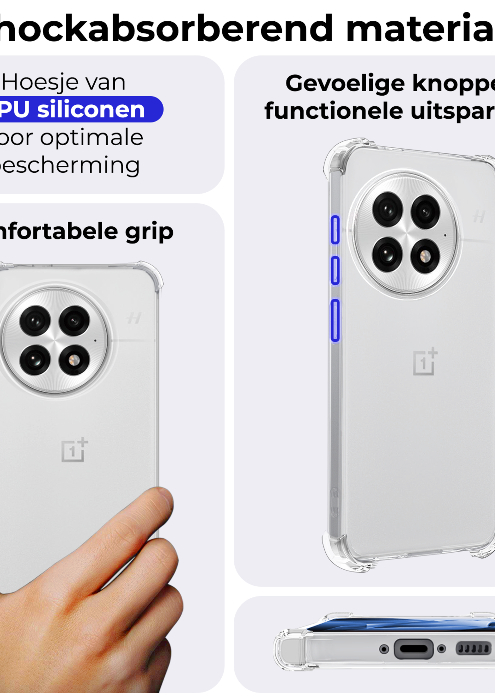 BTH BTH OnePlus 13 Hoesje Shockproof Met 2x Screenprotector