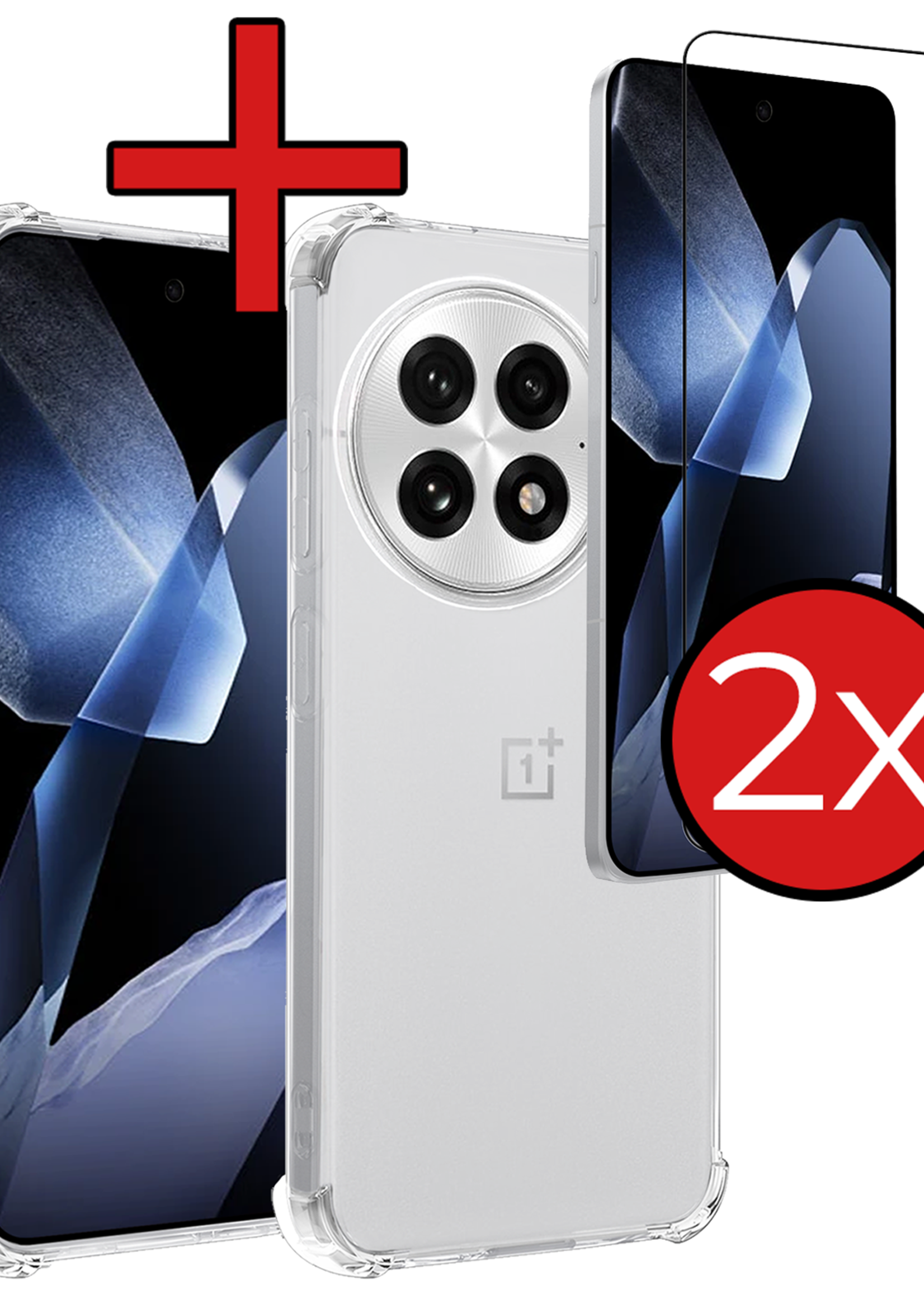 BTH BTH OnePlus 13 Hoesje Shockproof Met 2x Screenprotector