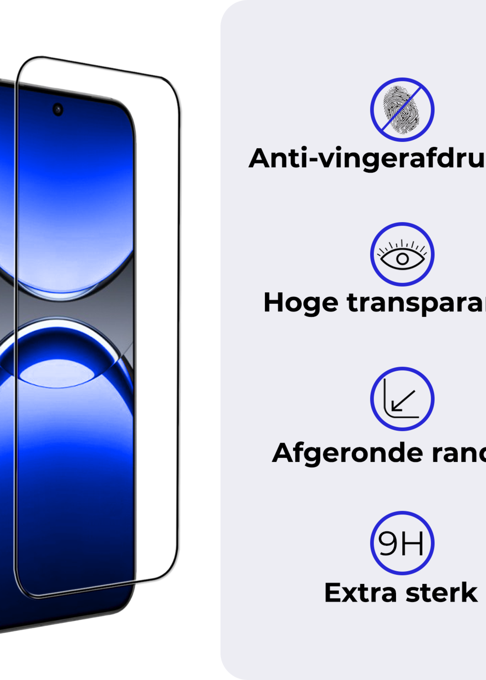 BTH BTH Oppo Find X8 Pro Screenprotector Full Cover - 3 PACK