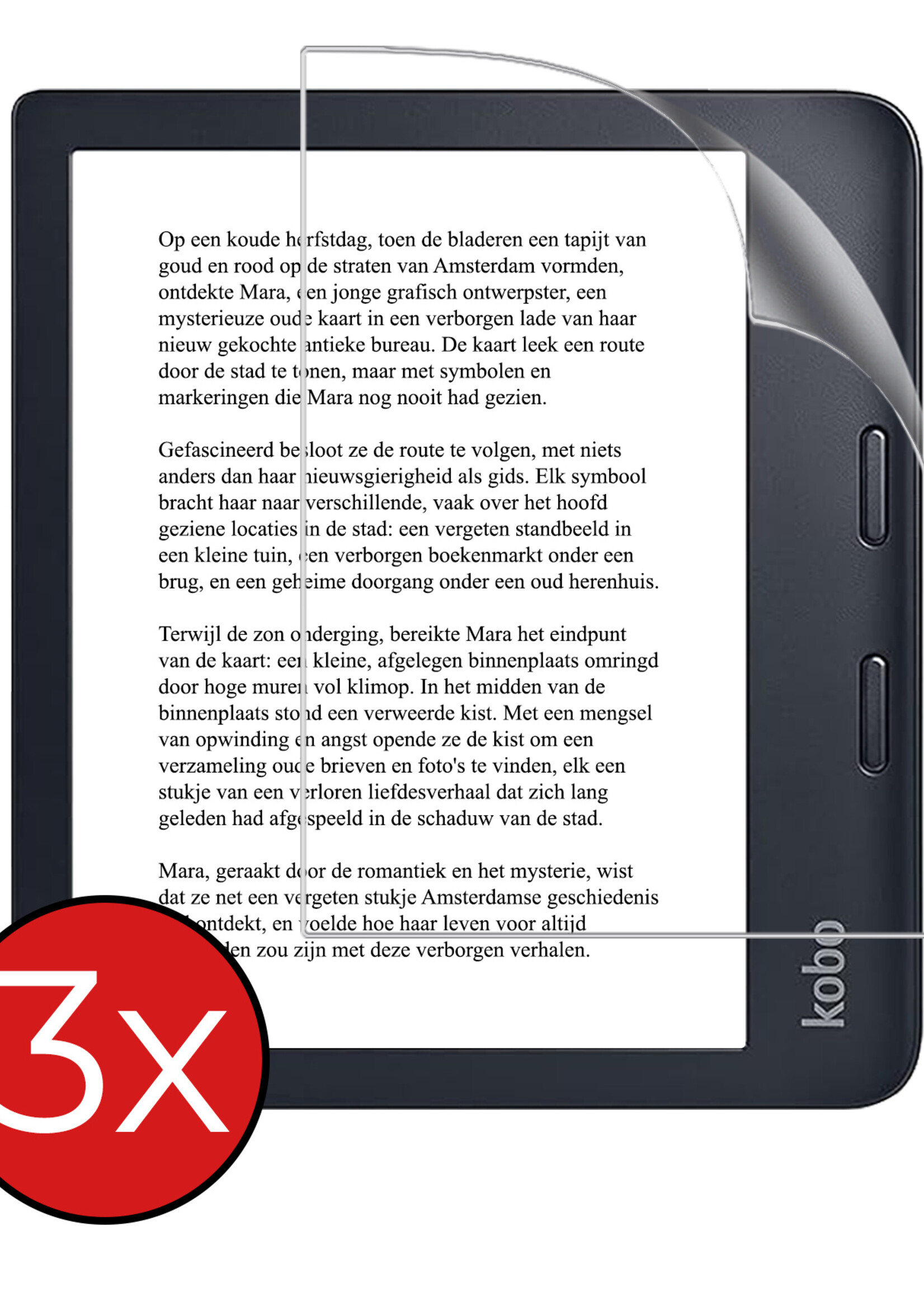 BTH BTH Kobo Libra 2 Schermfolie - 3 PACK