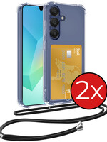 BTH BTH Samsung Galaxy A16 Hoesje Pashouder met Koord - 2 PACK