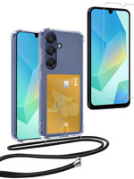 BTH BTH Samsung Galaxy A16 Hoesje Pashouder met Koord Met Screenprotector