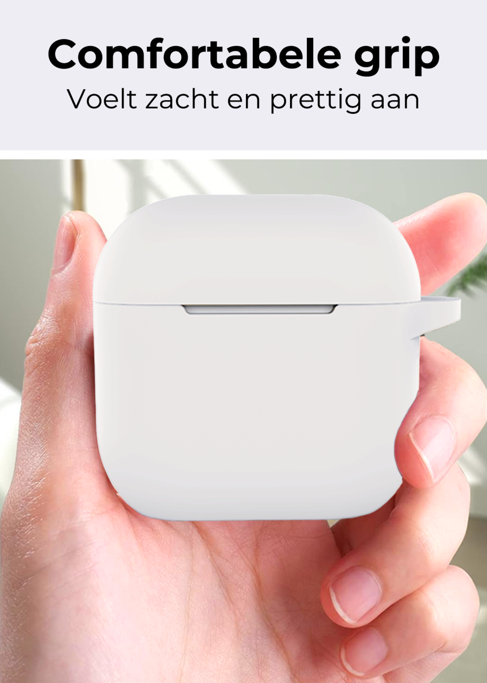 BTH BTH Siliconen Hoesje Voor Apple AirPods 4 - Wit