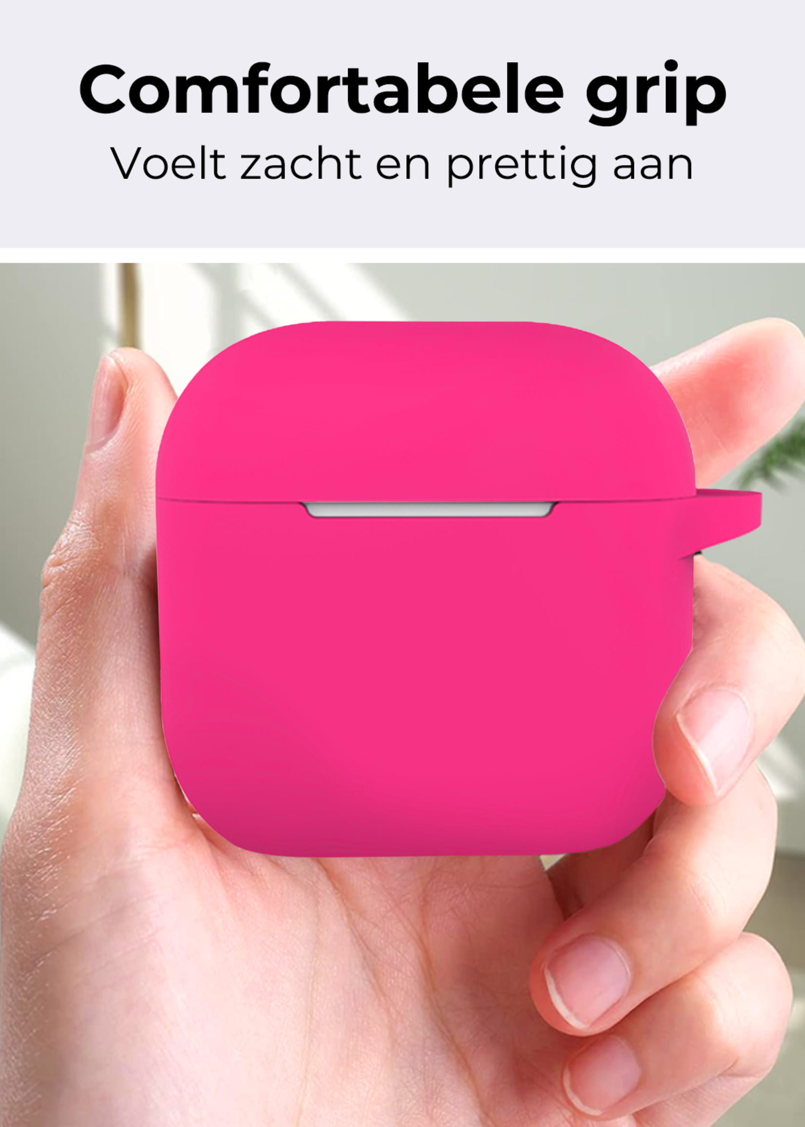 BTH BTH Siliconen Hoesje Voor Apple AirPods 4 - Roze