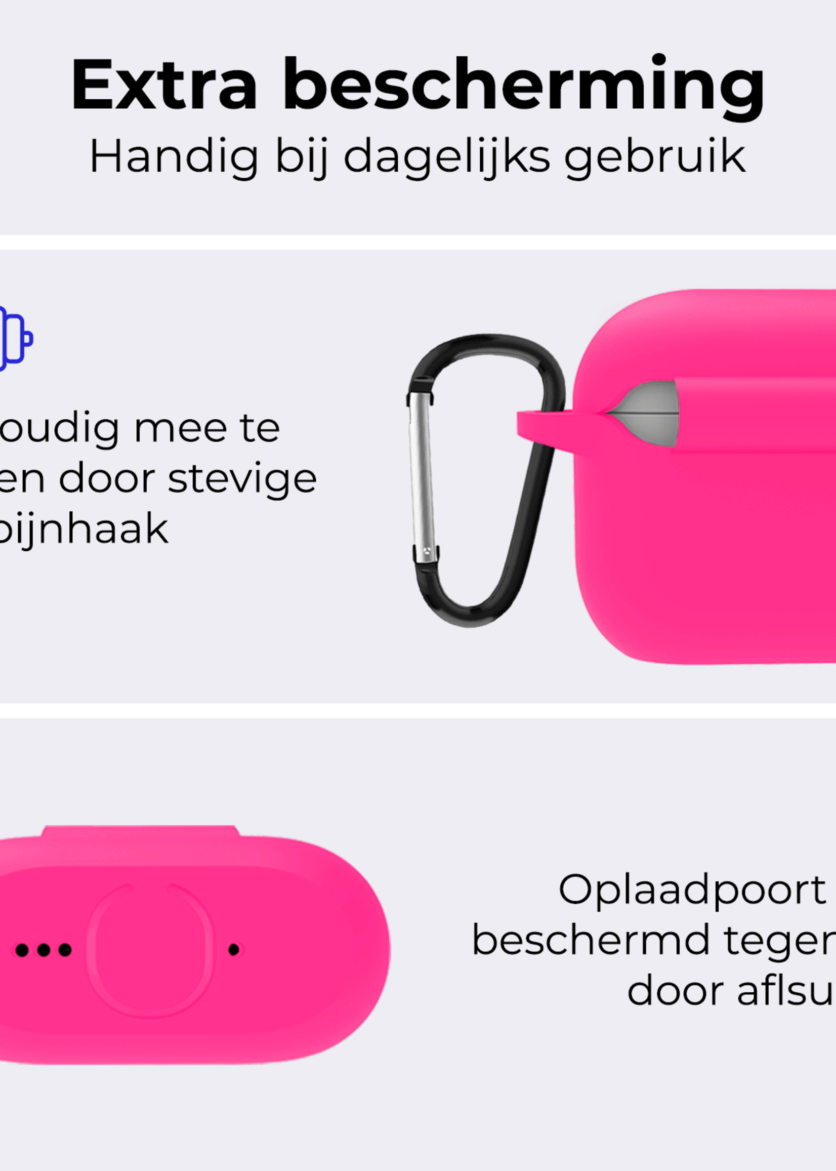 BTH BTH Siliconen Hoesje Voor Apple AirPods 4 - Roze