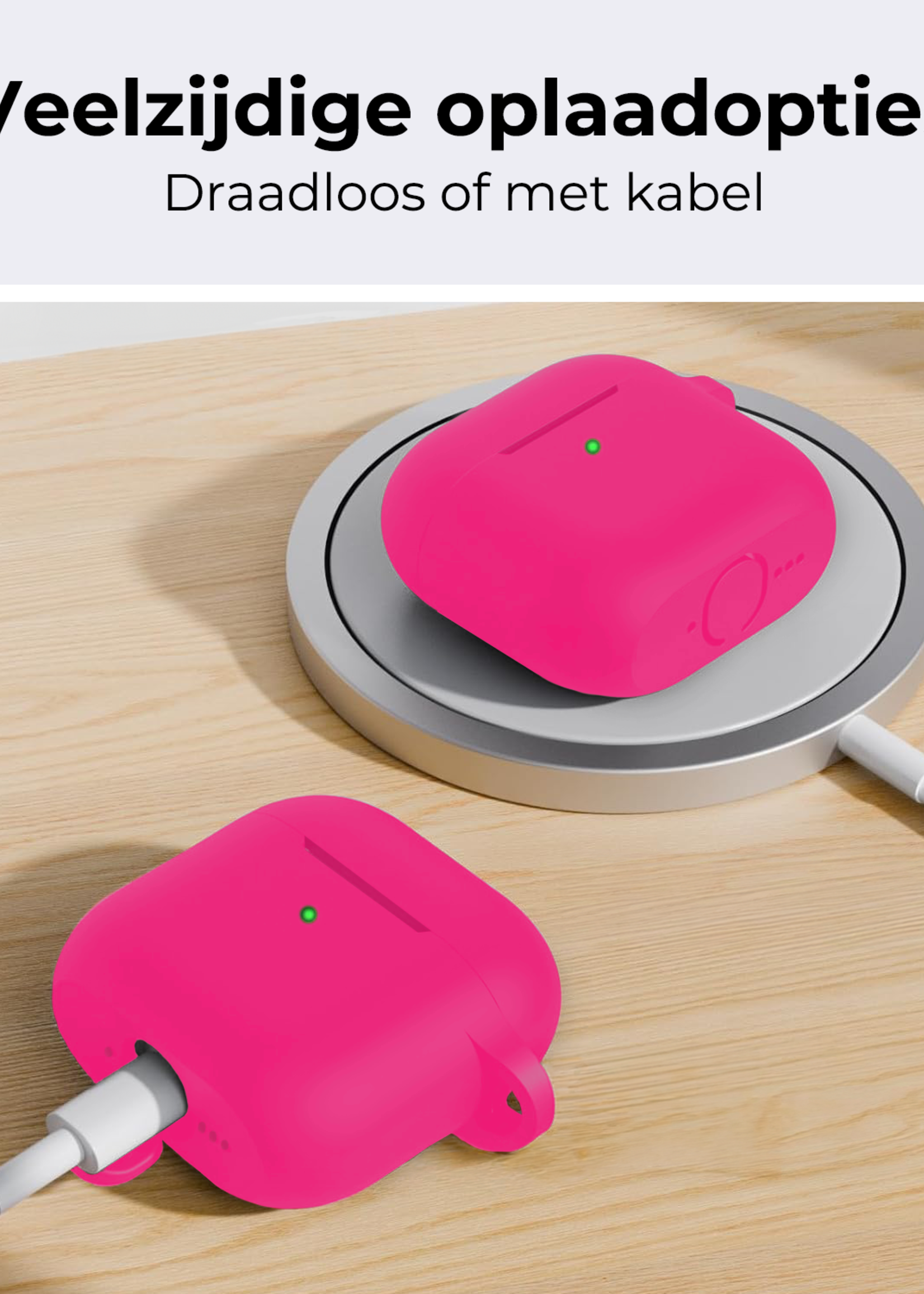 BTH BTH Siliconen Hoesje Voor Apple AirPods 4 - Roze