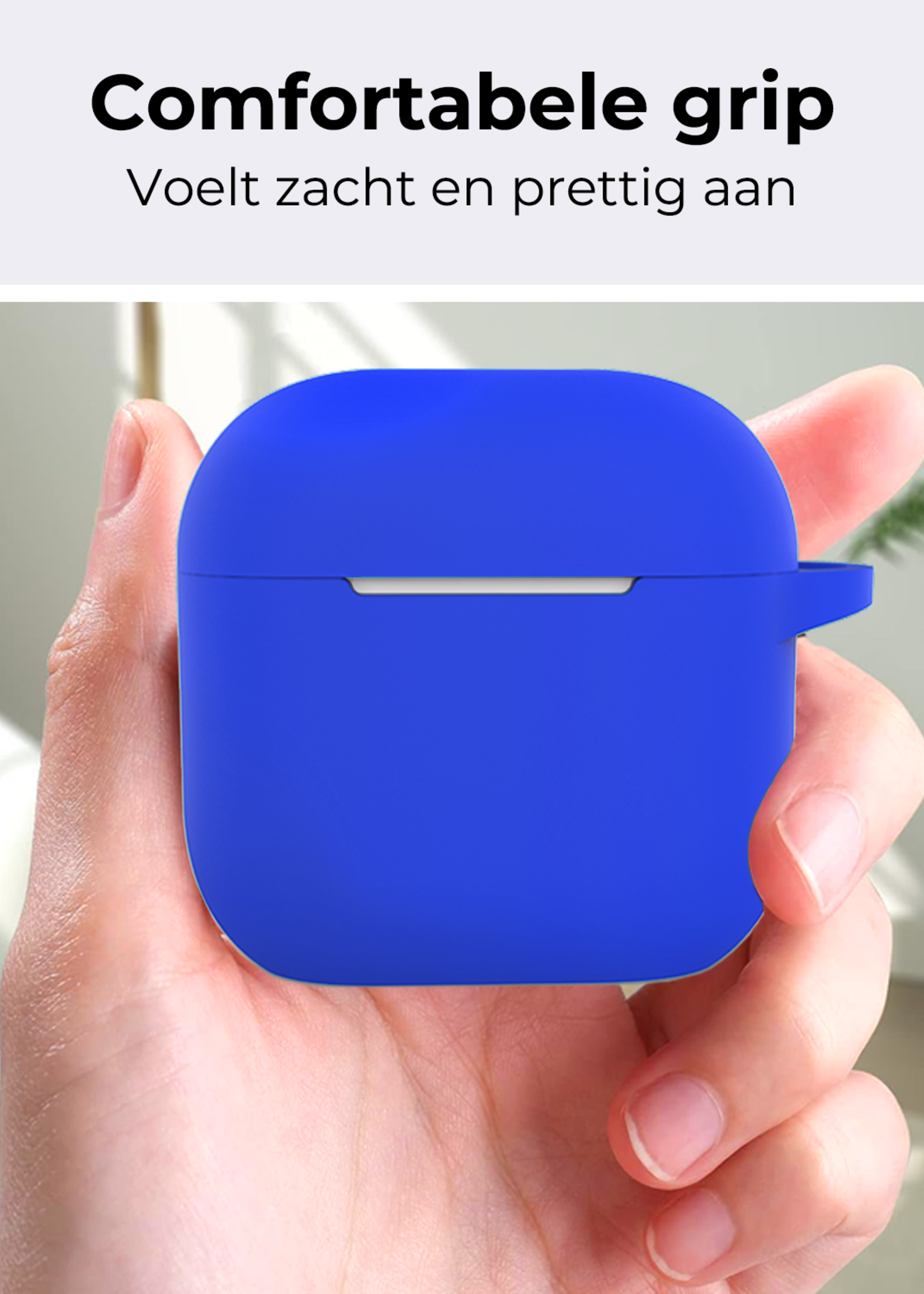 BTH BTH Siliconen Hoesje Voor Apple AirPods 4 - Blauw
