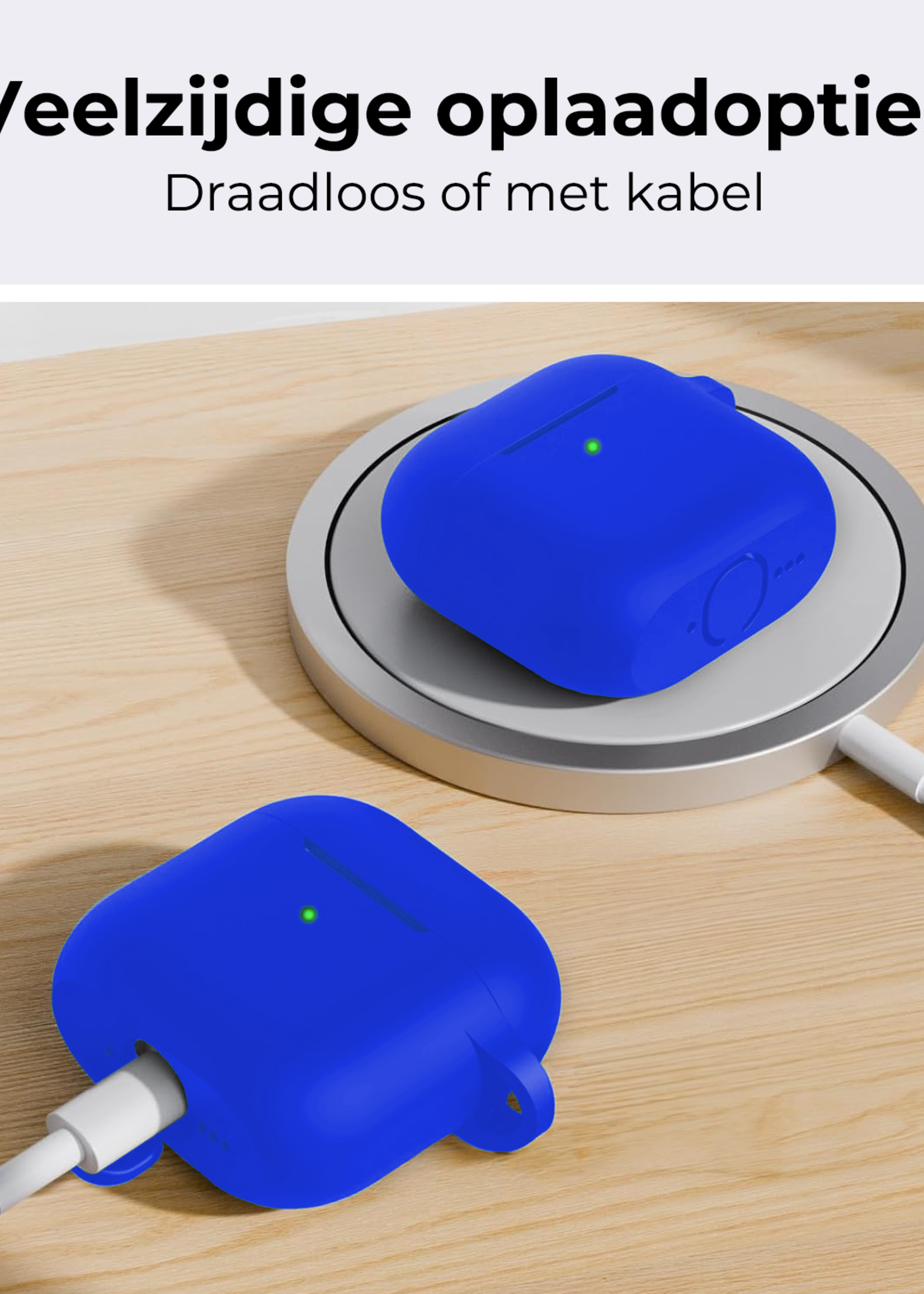 BTH BTH Siliconen Hoesje Voor Apple AirPods 4 - Blauw
